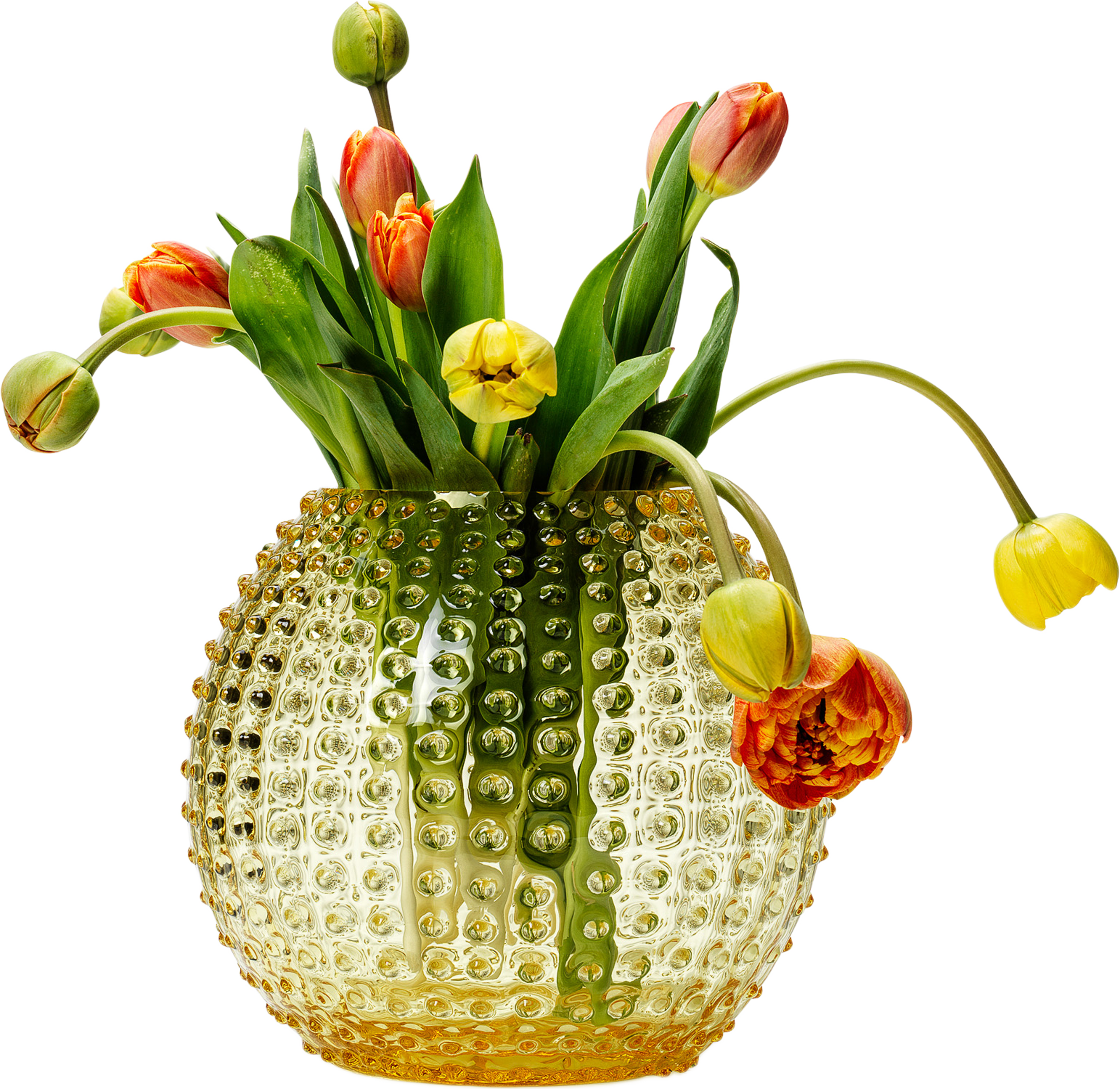 Cara Vase, Large, från In Flore, i färgen yellow. Klicka för att öppna bilden i stort format