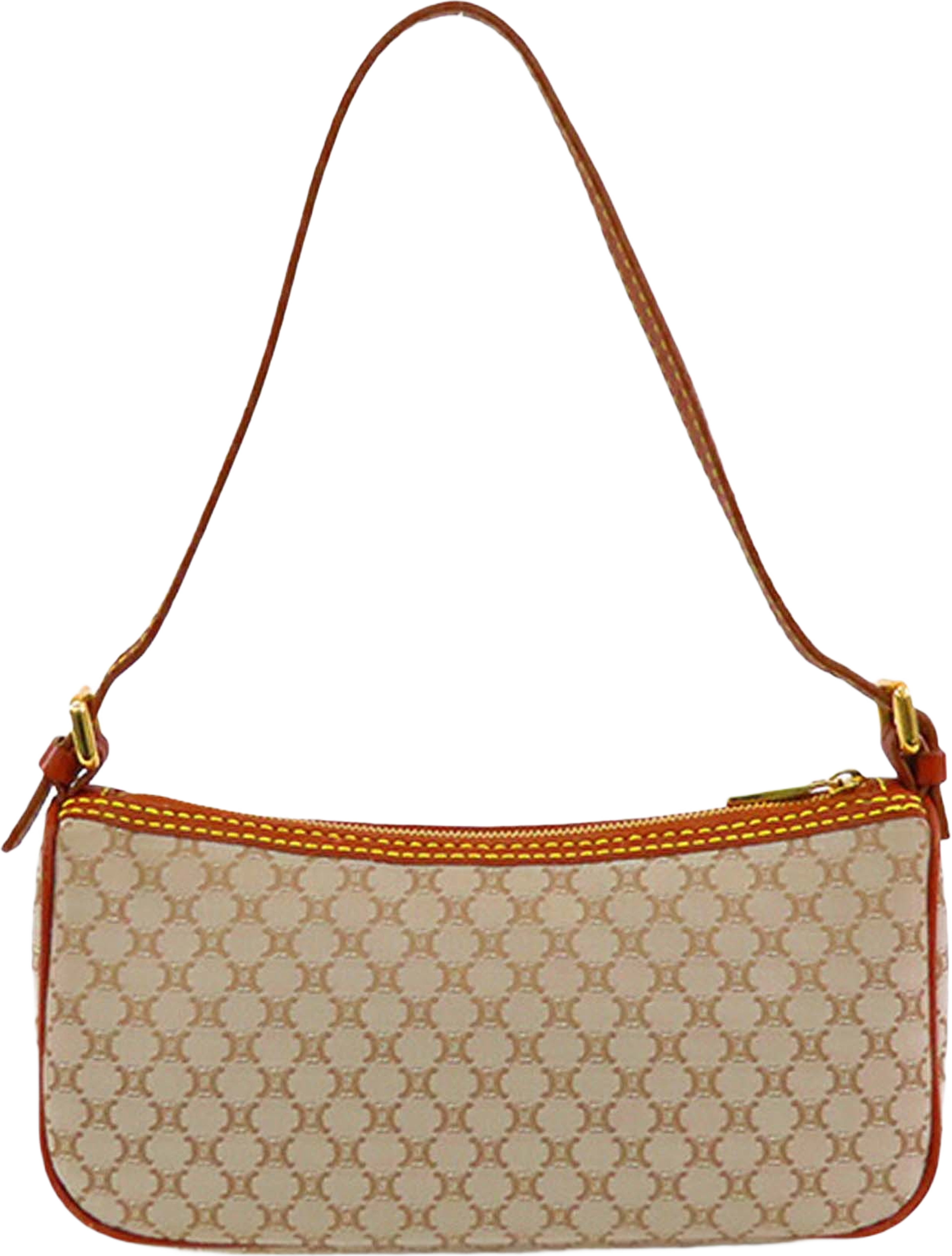 Celine Macadam Canvas Shoulder Bag, från Luxclusif, i färgen beige. Klicka för att öppna bilden i stort format