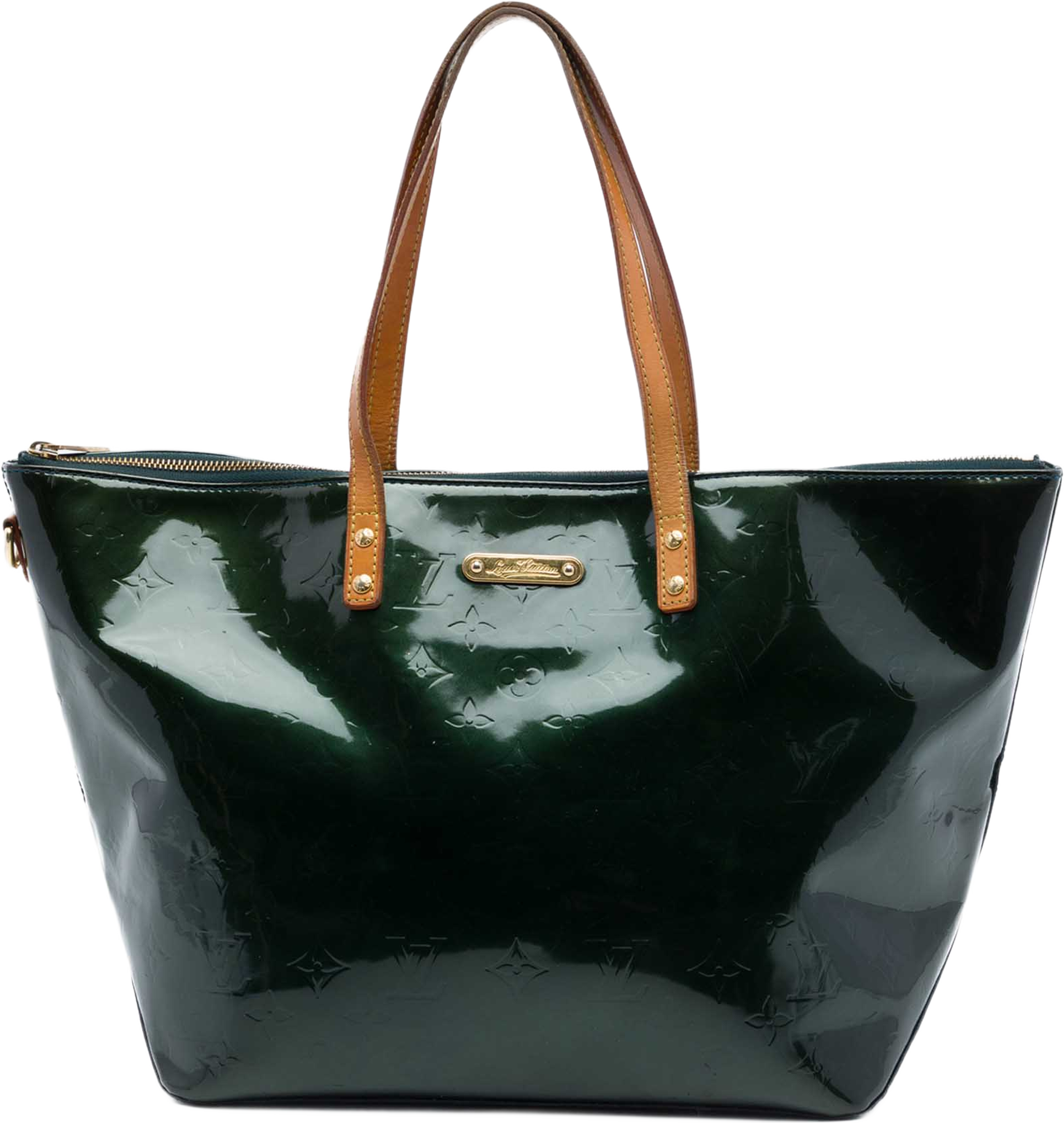 Louis Vuitton Monogram Vernis Bellevue Gm, från Luxclusif, i färgen grön. Klicka för att öppna bilden i stort format