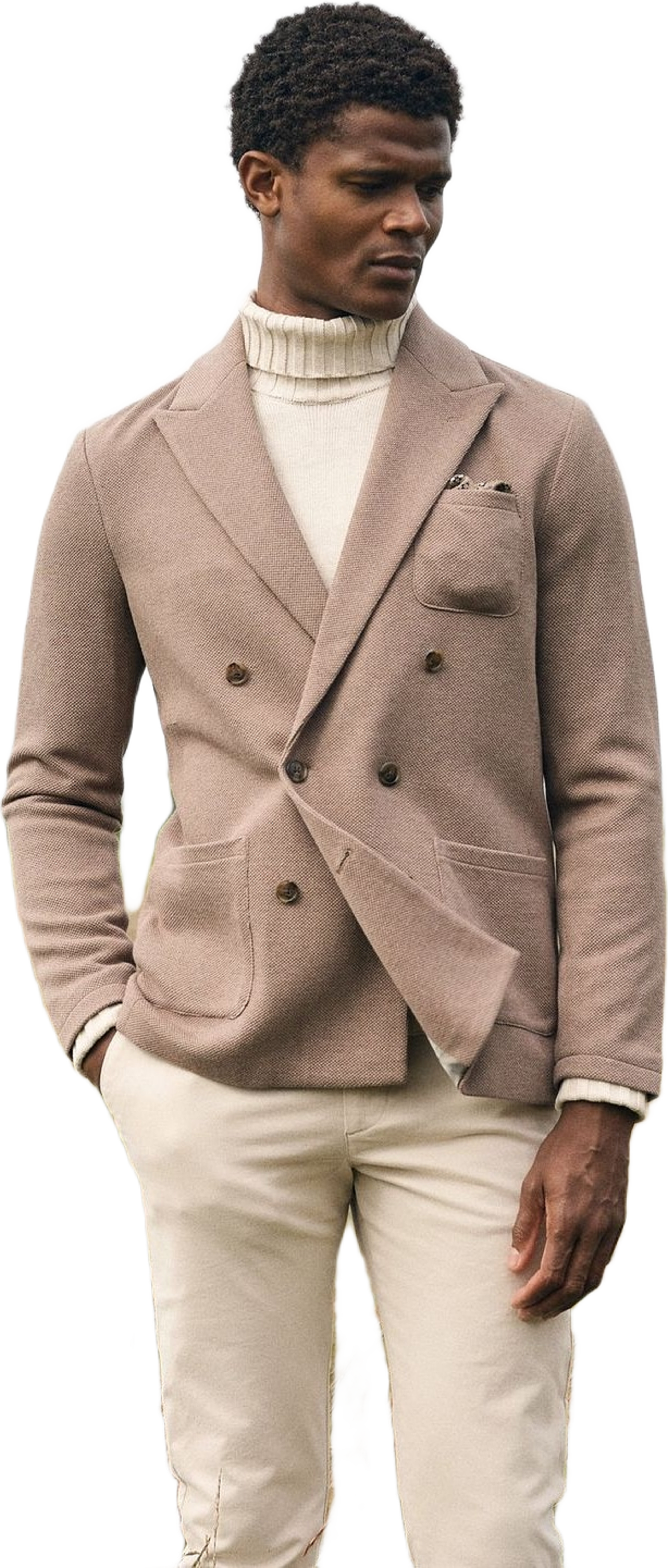 Double Breasted Knitted Blazer Charles