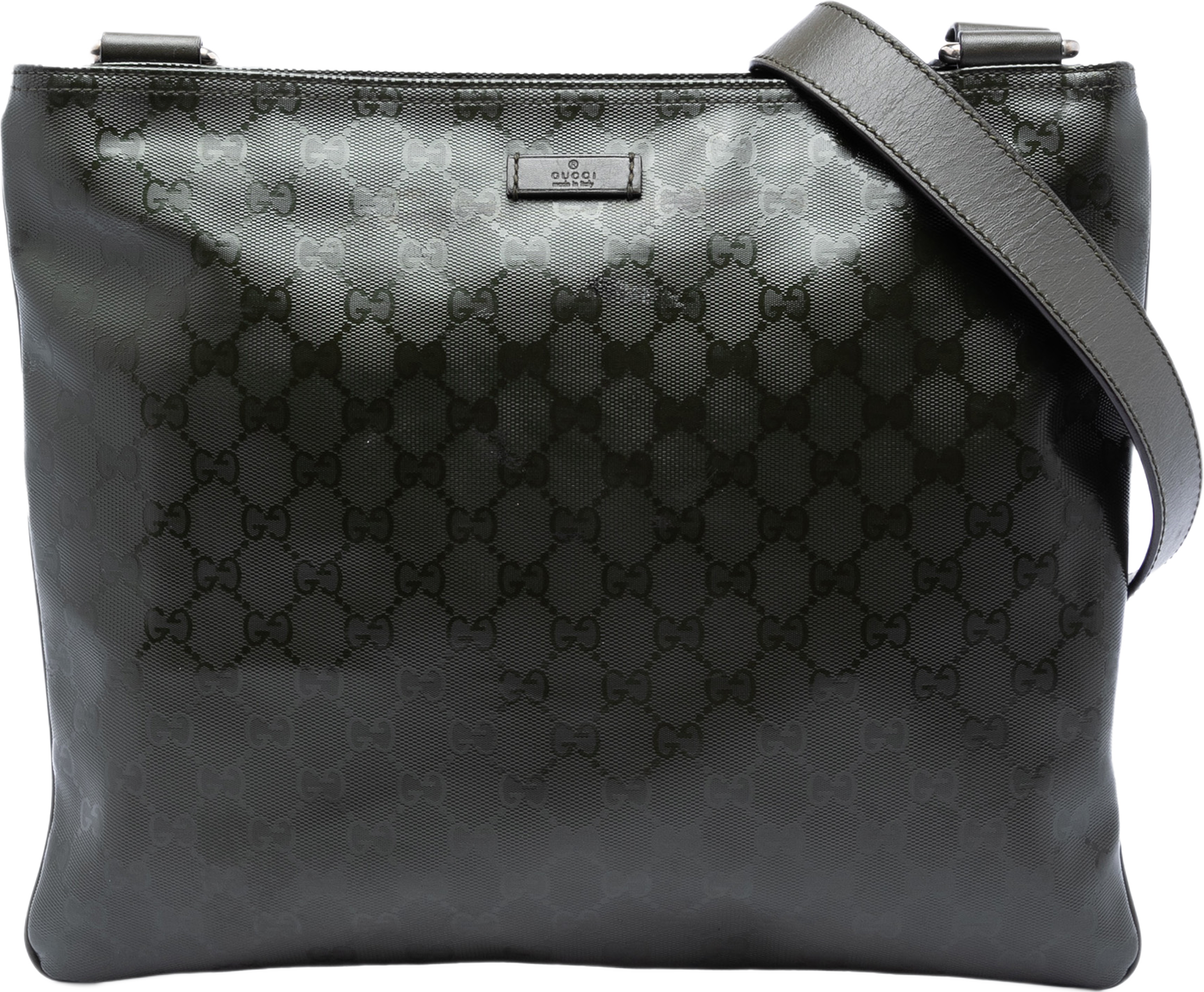 Gucci Gg Imprime Crossbody, från Luxclusif, i färgen khaki. Klicka för att öppna bilden i stort format