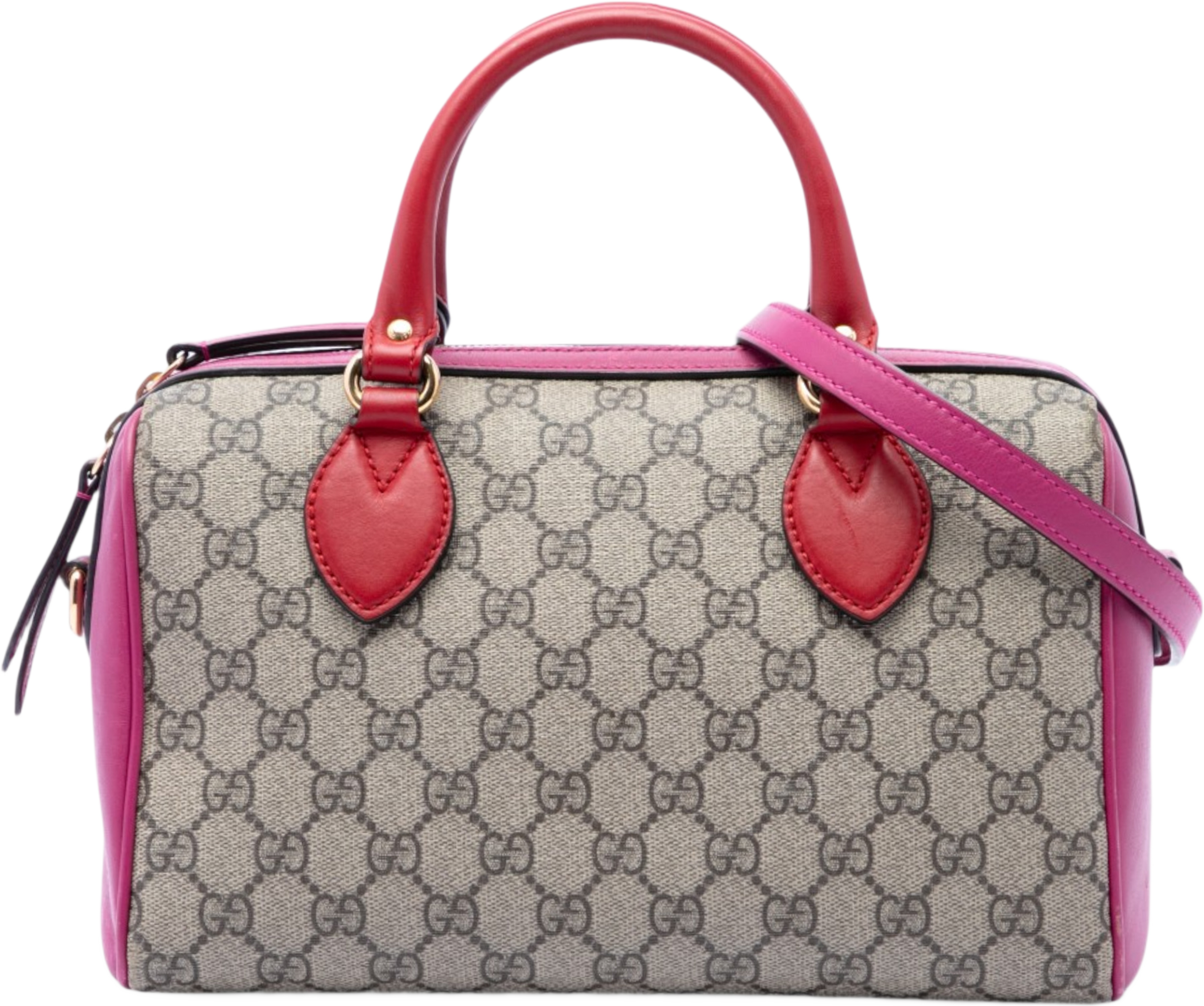 Gucci Small Gg Supreme Satchel, från Luxclusif, i färgen beige. Klicka för att öppna bilden i stort format