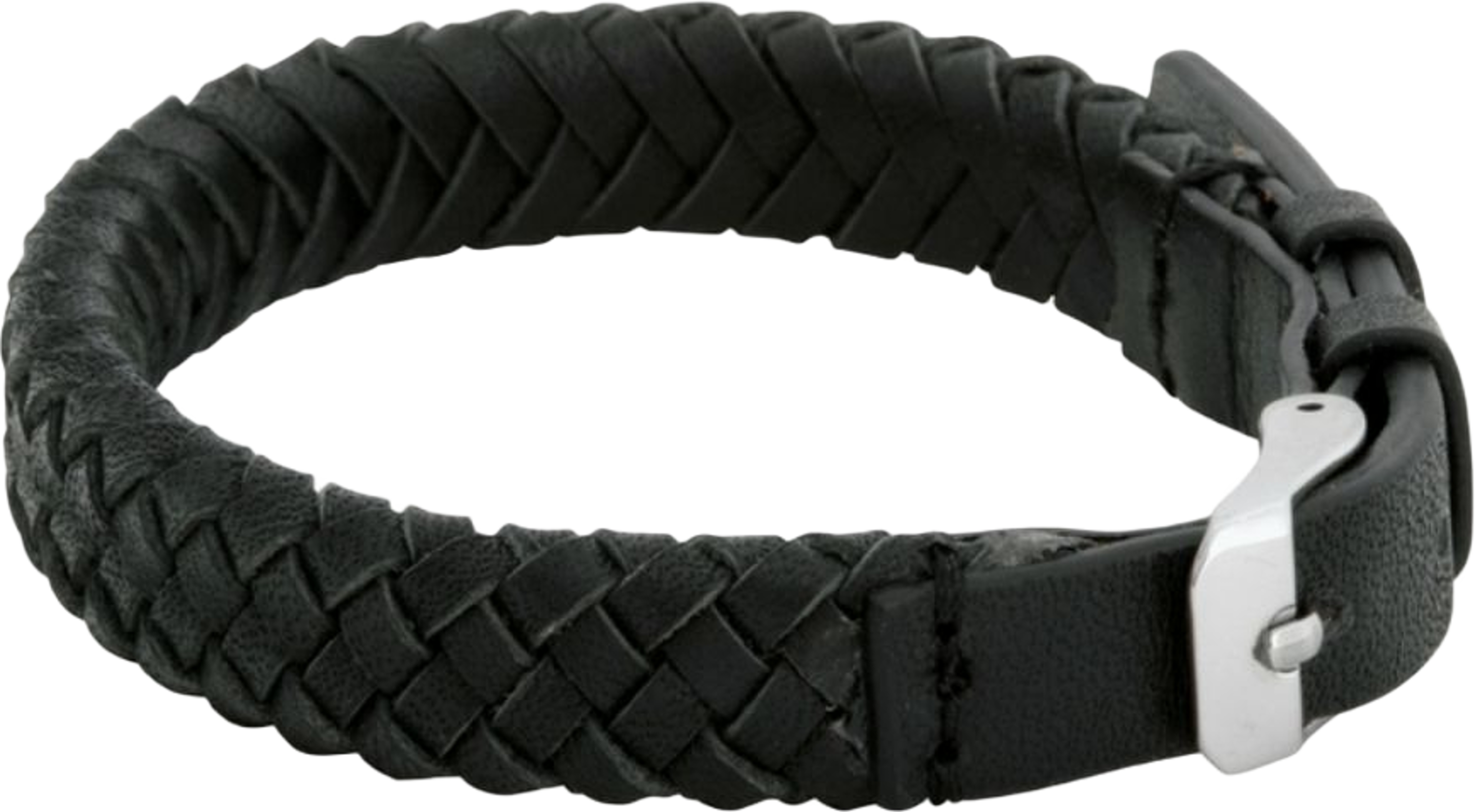 Link Leather Bracelet Black