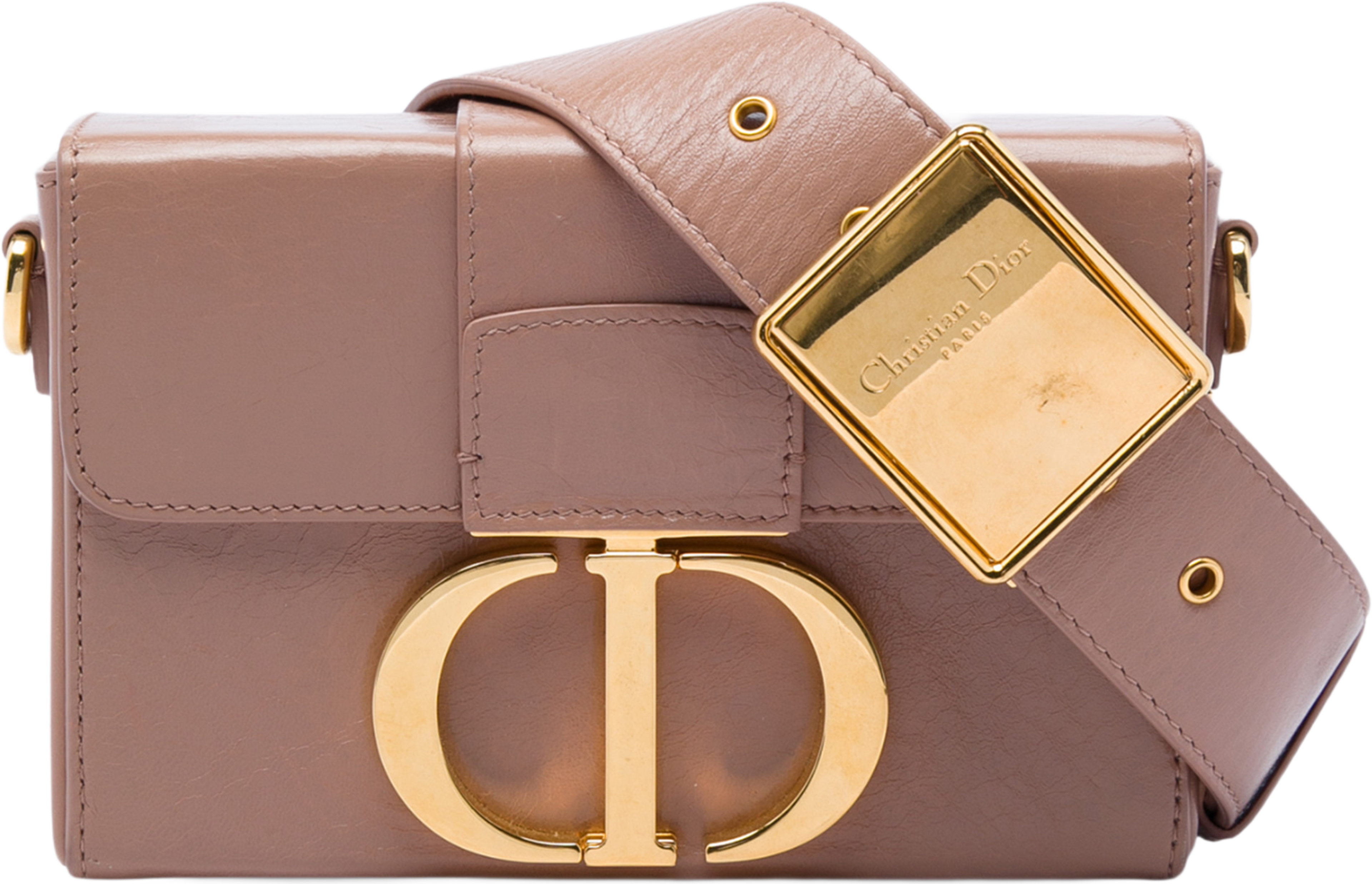 Dior Leather 30 Montaigne Box Bag, från Luxclusif, i färgen brun. Klicka för att öppna bilden i stort format
