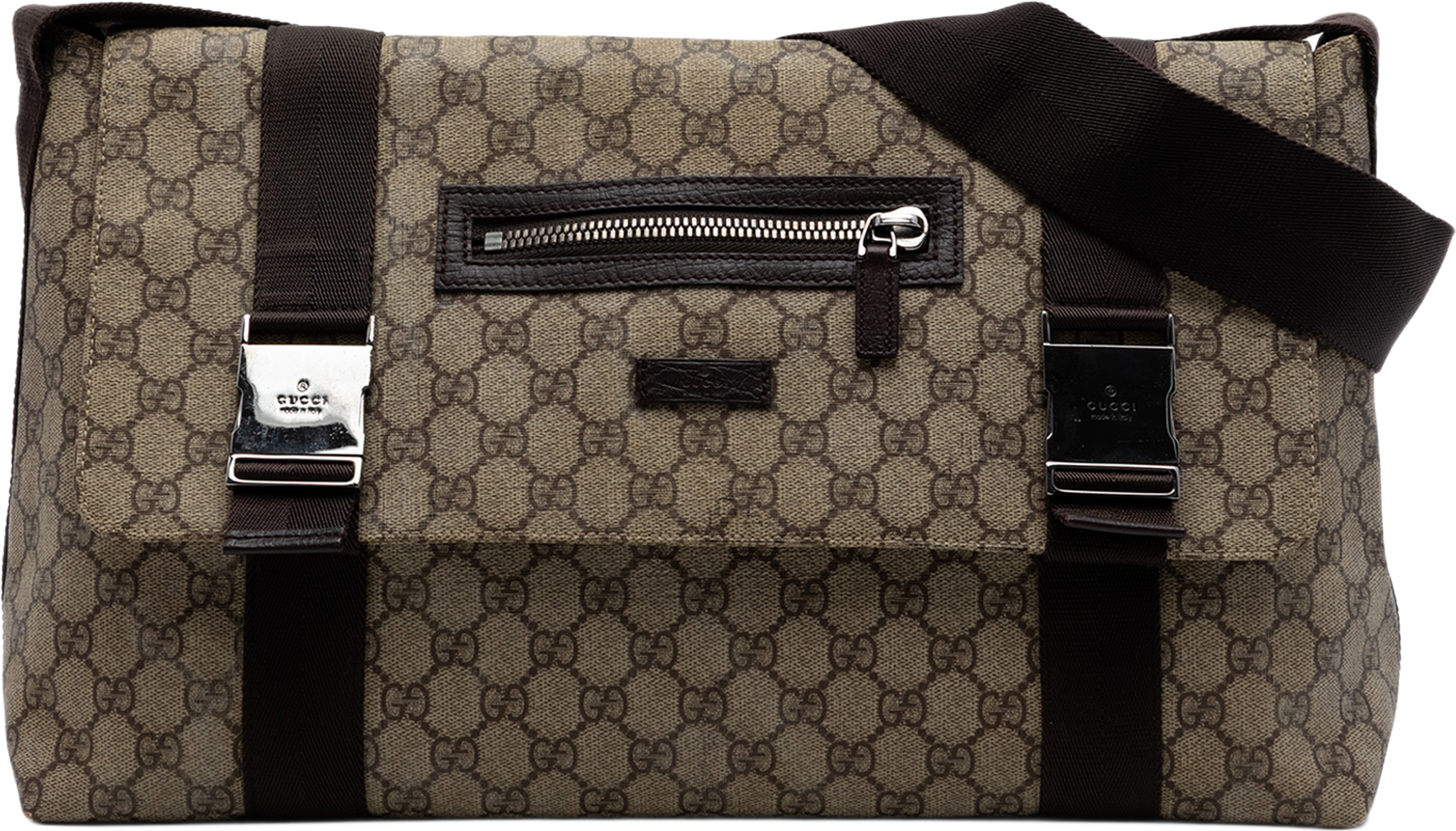 Gucci Gg Supreme Crossbody, från Luxclusif, i färgen beige. Klicka för att öppna bilden i stort format