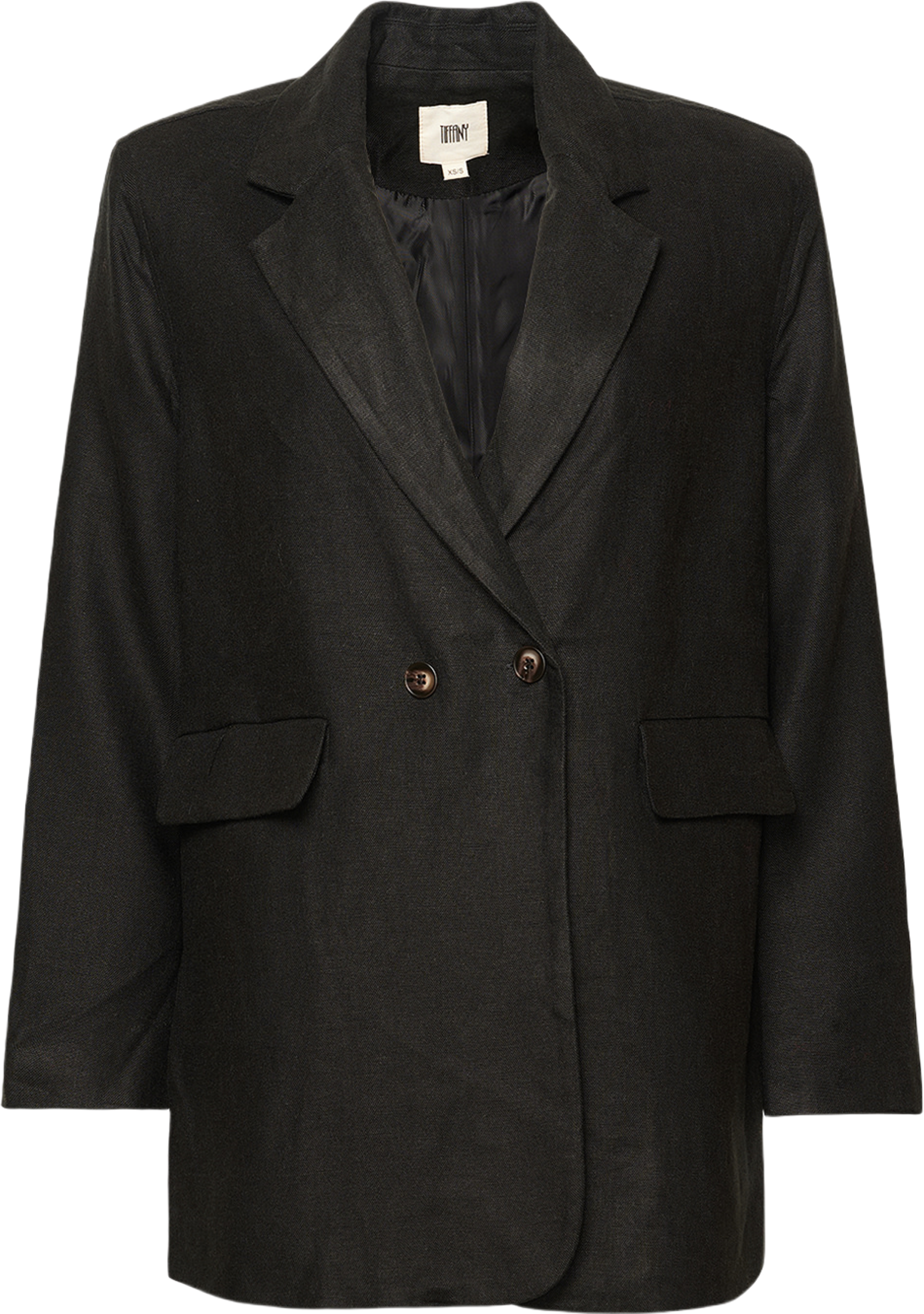 Nima, Blazer 1, Linen/viscose - Black