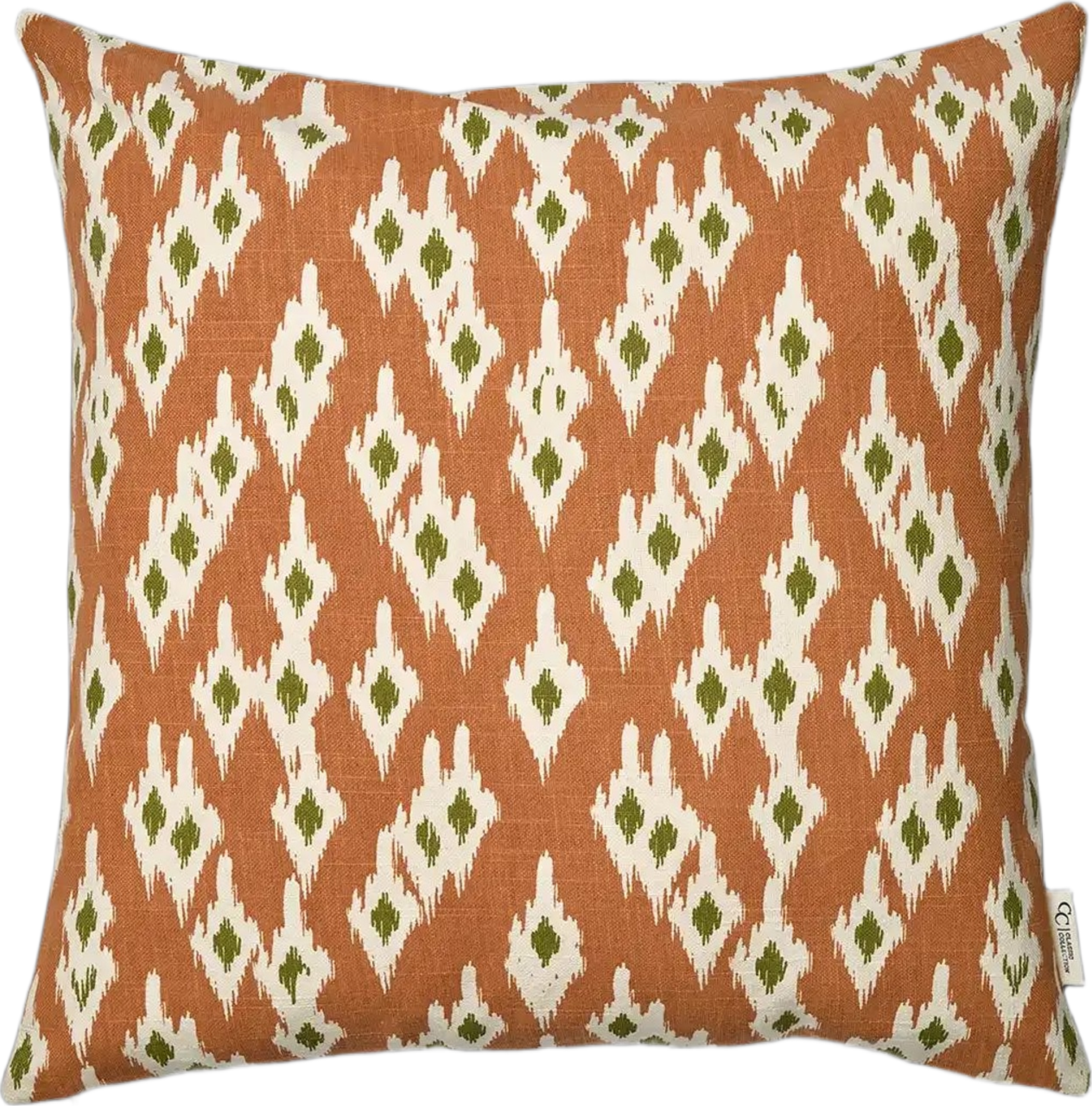 Kuddfodral Ikat Diamond, från Classic Collection, i färgen terracotta. Klicka för att öppna bilden i stort format