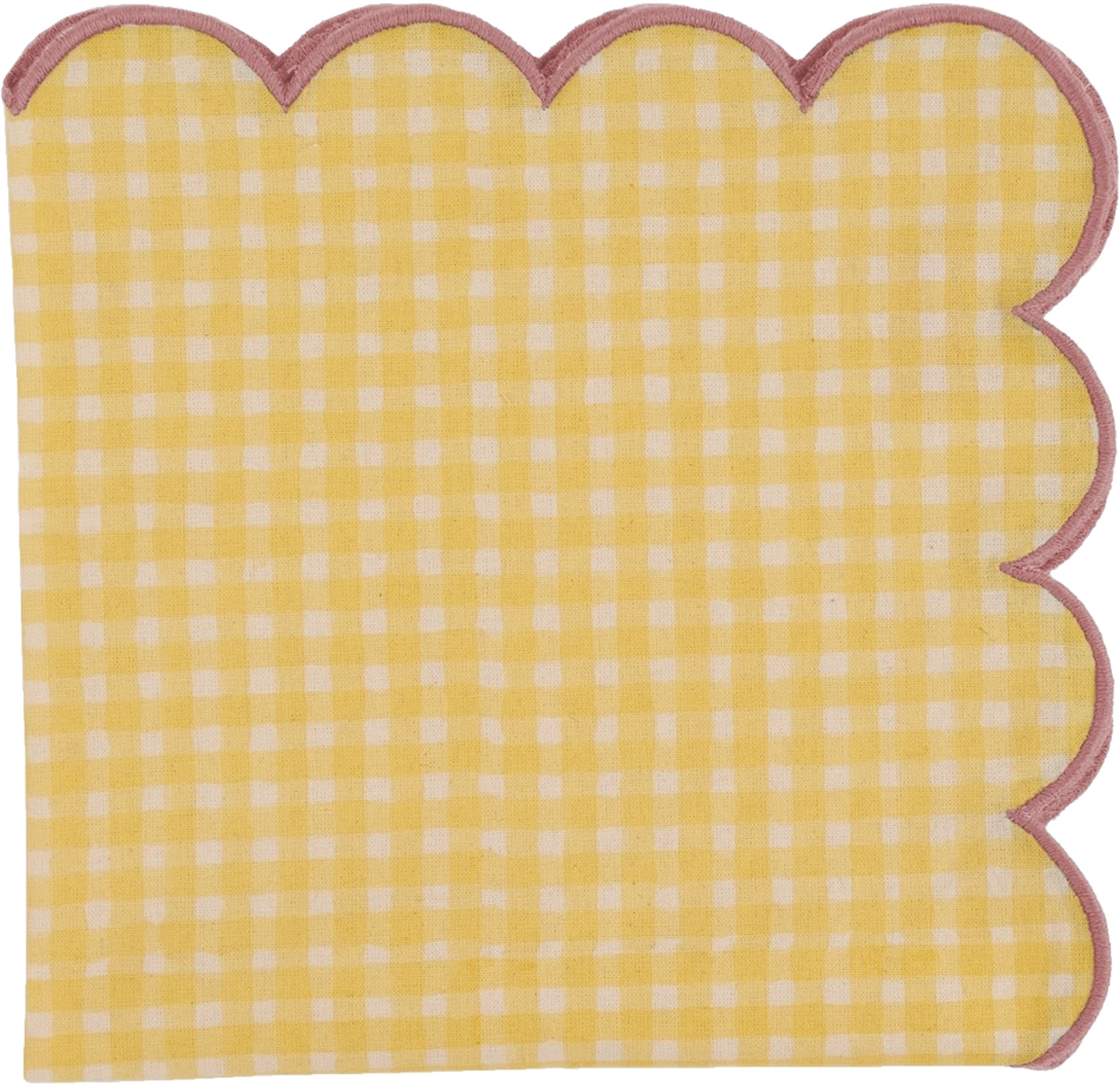 Vichy Servett - 45x45 Cm, från Pick A Poppy, i färgen yellow. Klicka för att öppna bilden i stort format