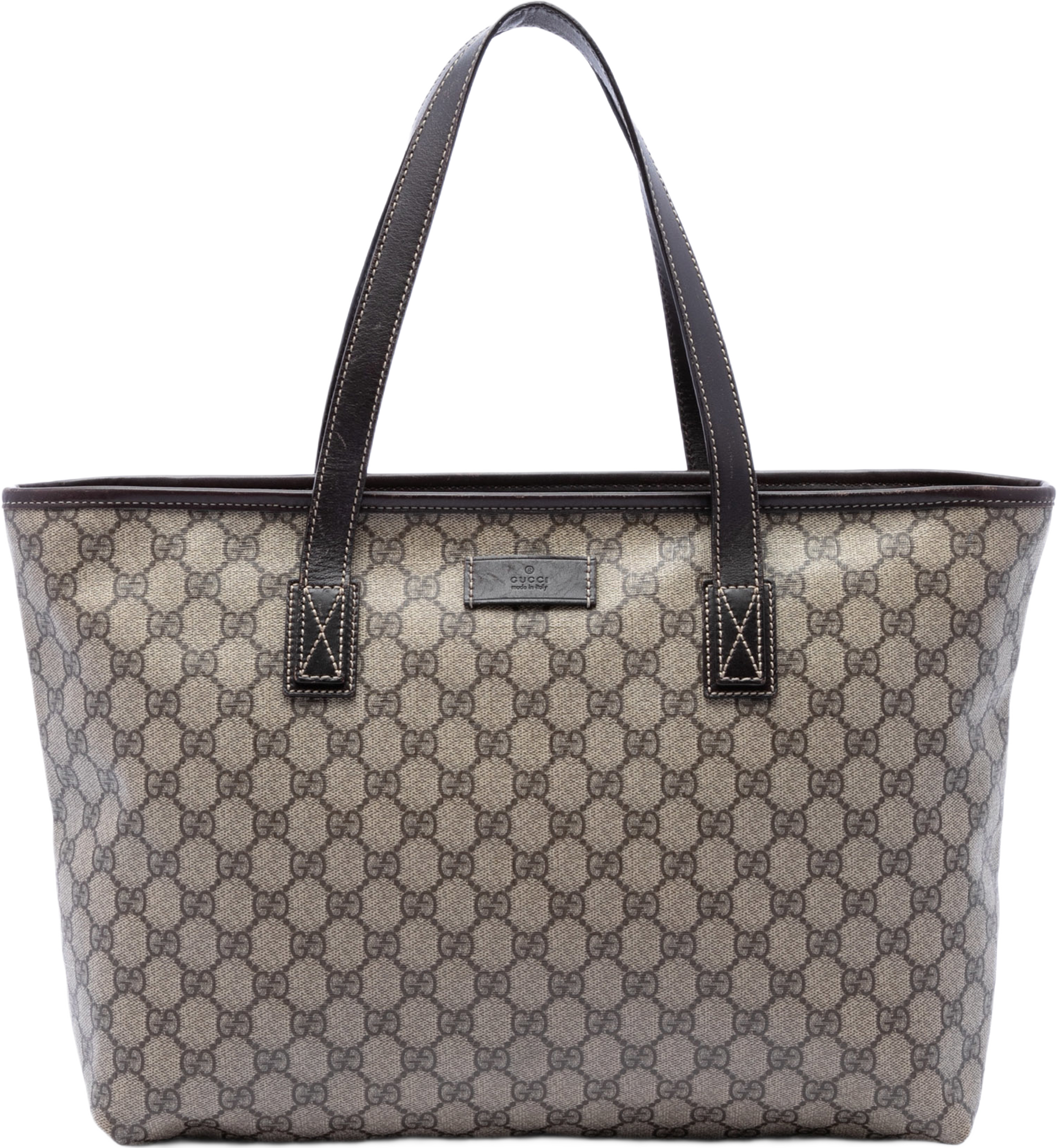 Gucci Medium Gg Supreme Tote, från Luxclusif, i färgen beige. Klicka för att öppna bilden i stort format