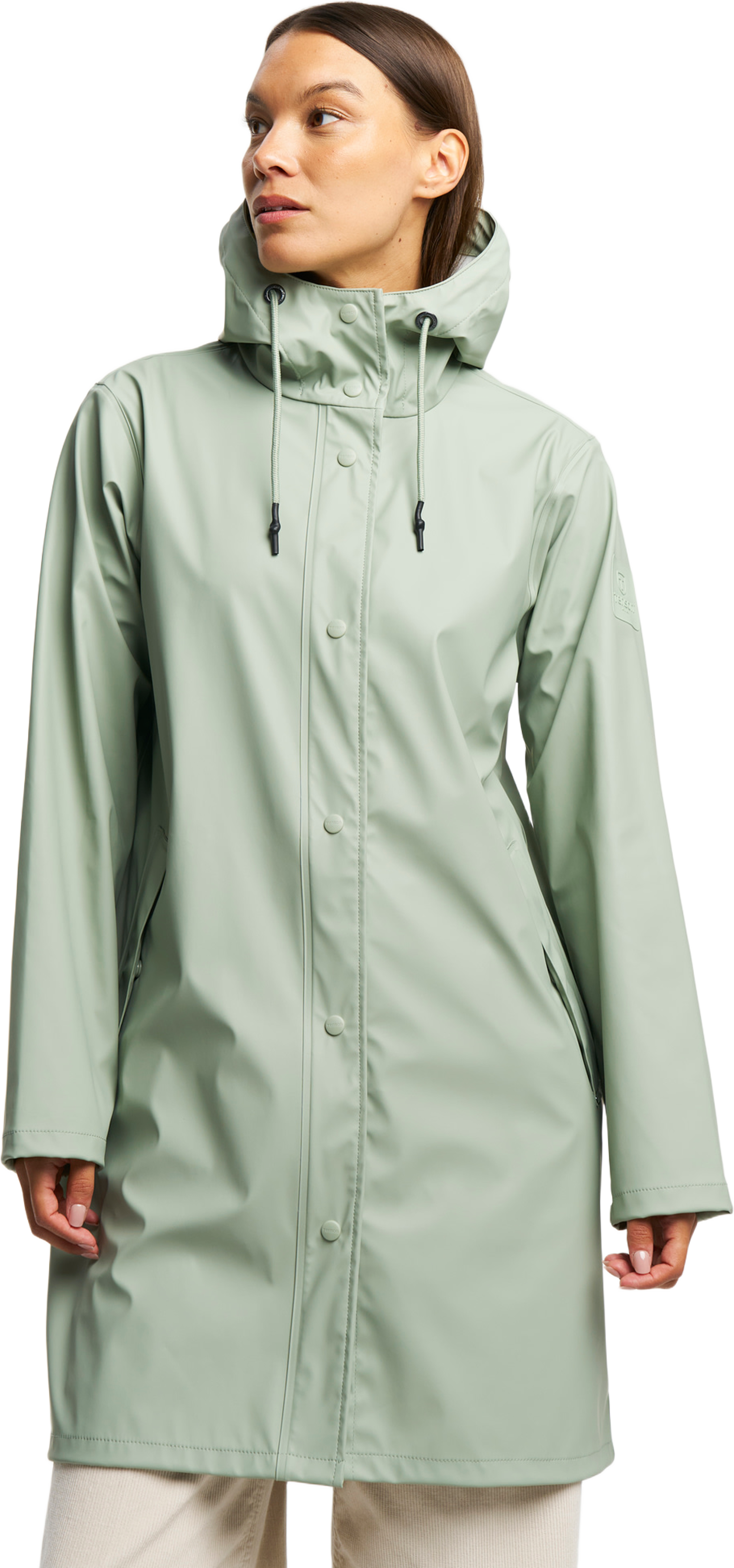 Apelviken Rain Coat Women, från Tenson, i färgen grågrön. Klicka för att öppna bilden i stort format