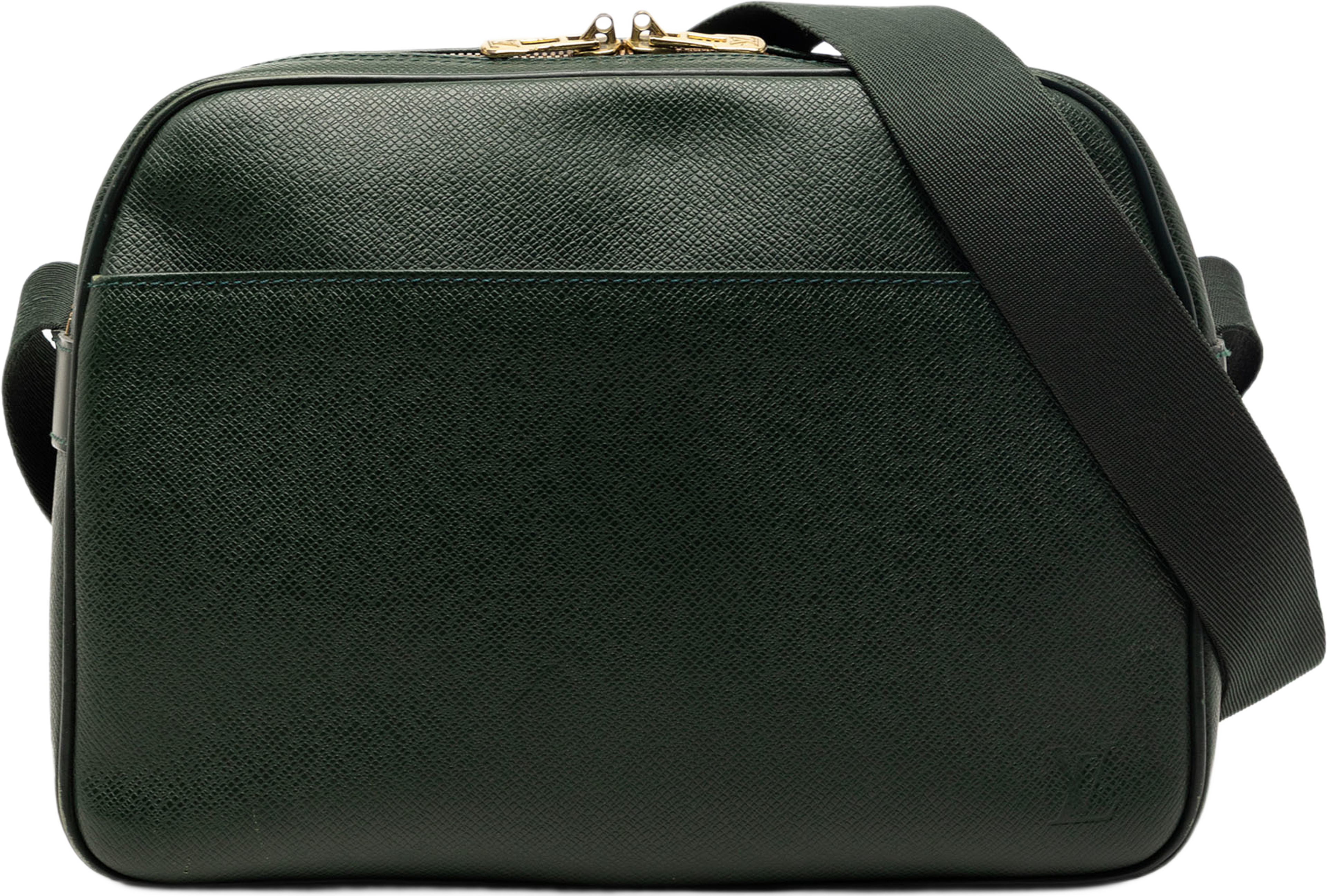 Louis Vuitton Taiga Reporter Pm, från Luxclusif, i färgen dark green. Klicka för att öppna bilden i stort format