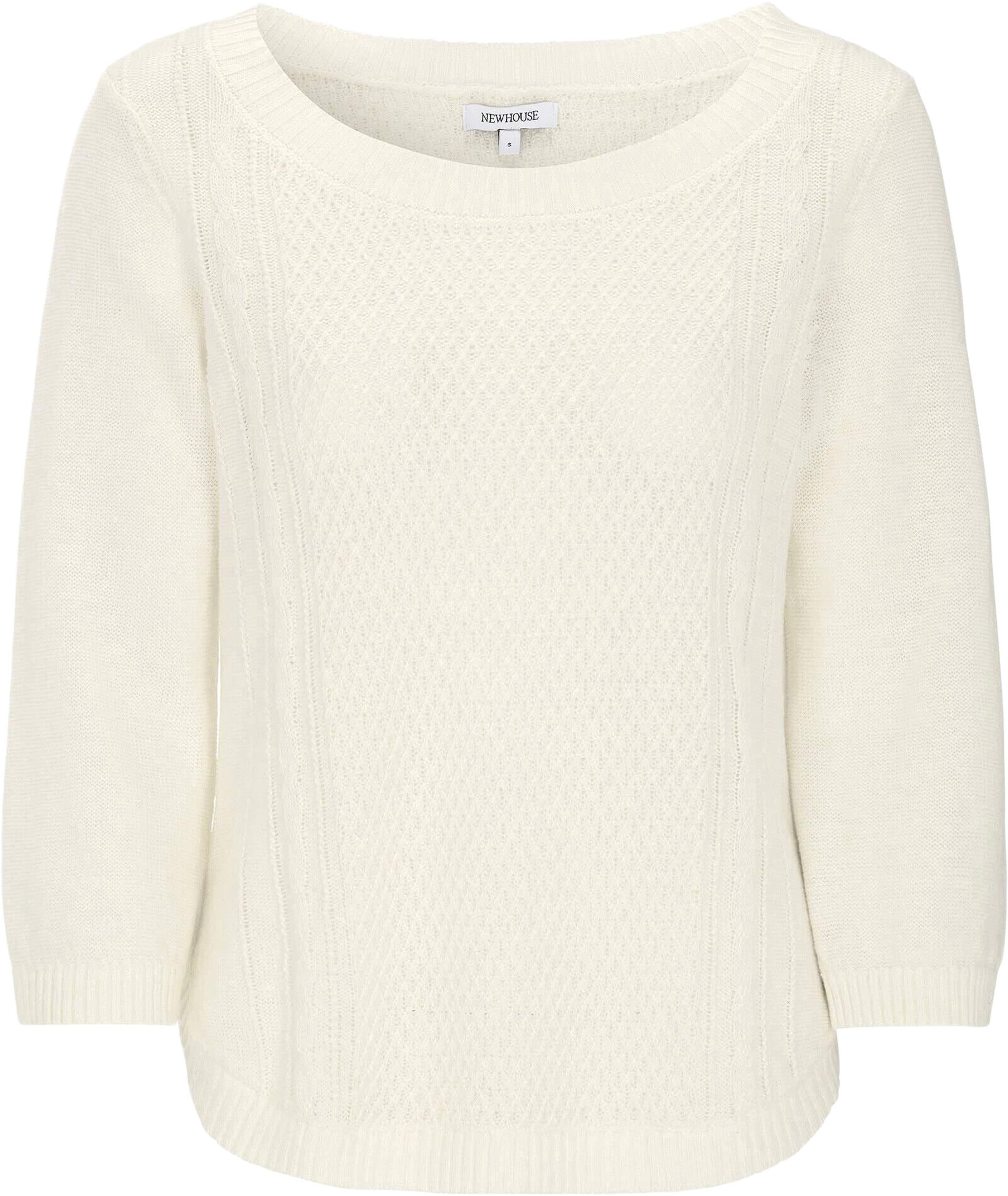 Marwa Cable Sweater, från Newhouse, i färgen offwhite. Klicka för att öppna bilden i stort format