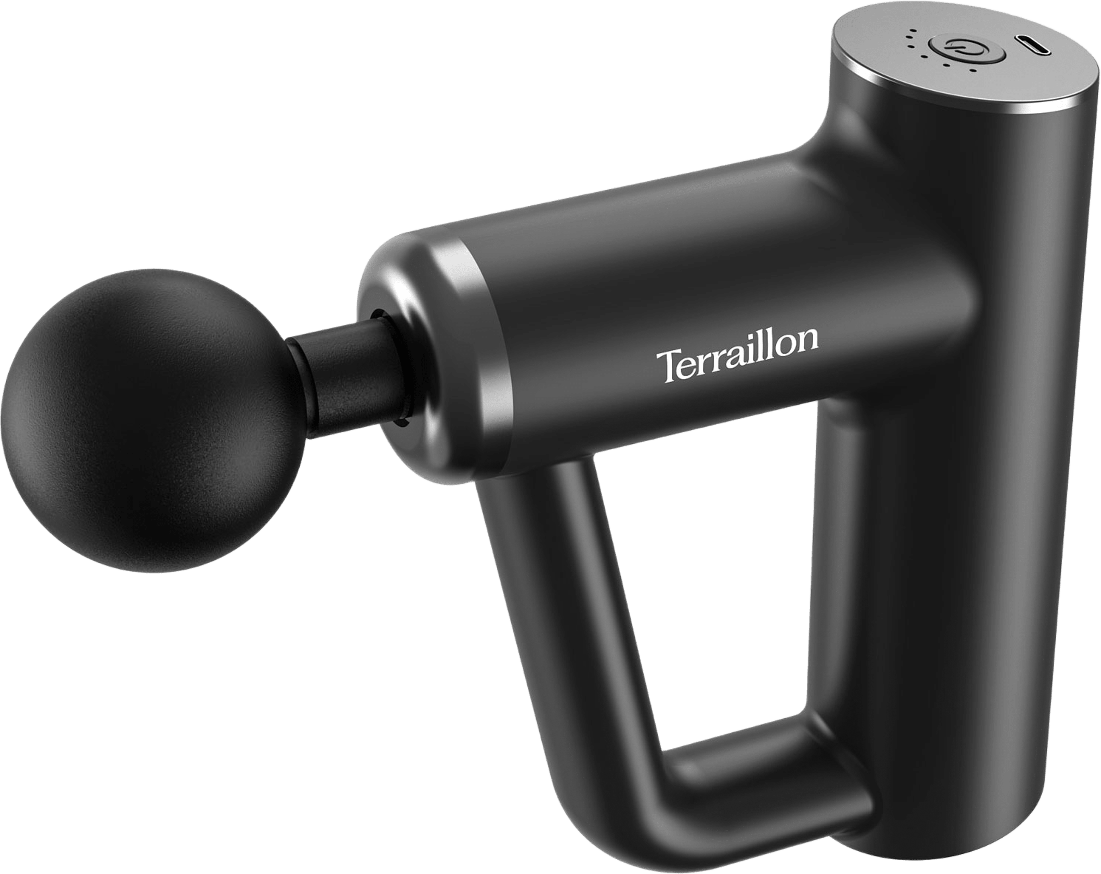 Massagepistol Fitness Massager 4st Tillbehör & Usb-c, från Terraillon, i färgen svart. Klicka för att öppna bilden i stort format