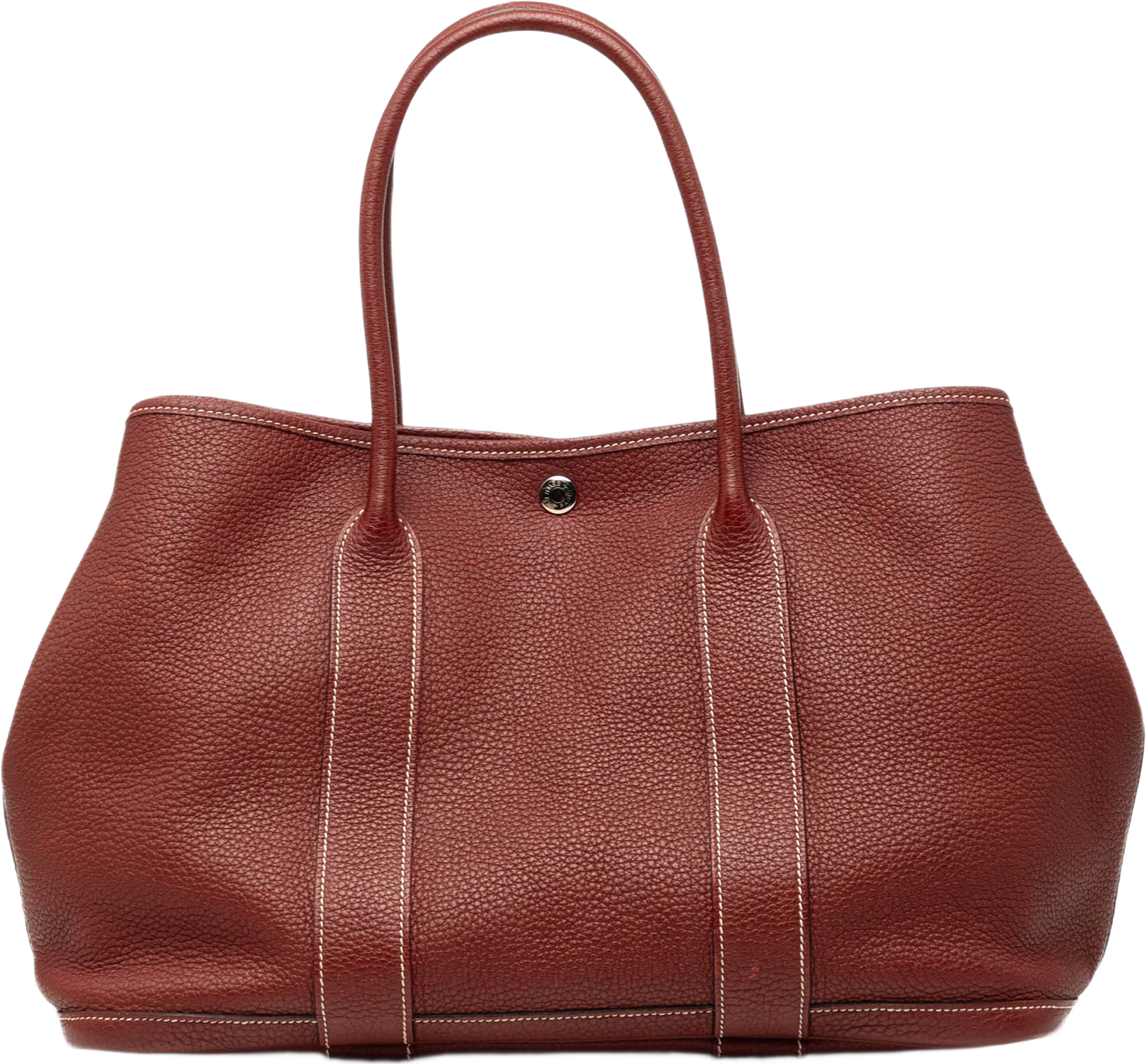 Hermès Negonda Garden Party 36, från Luxclusif, i färgen burgundy. Klicka för att öppna bilden i stort format