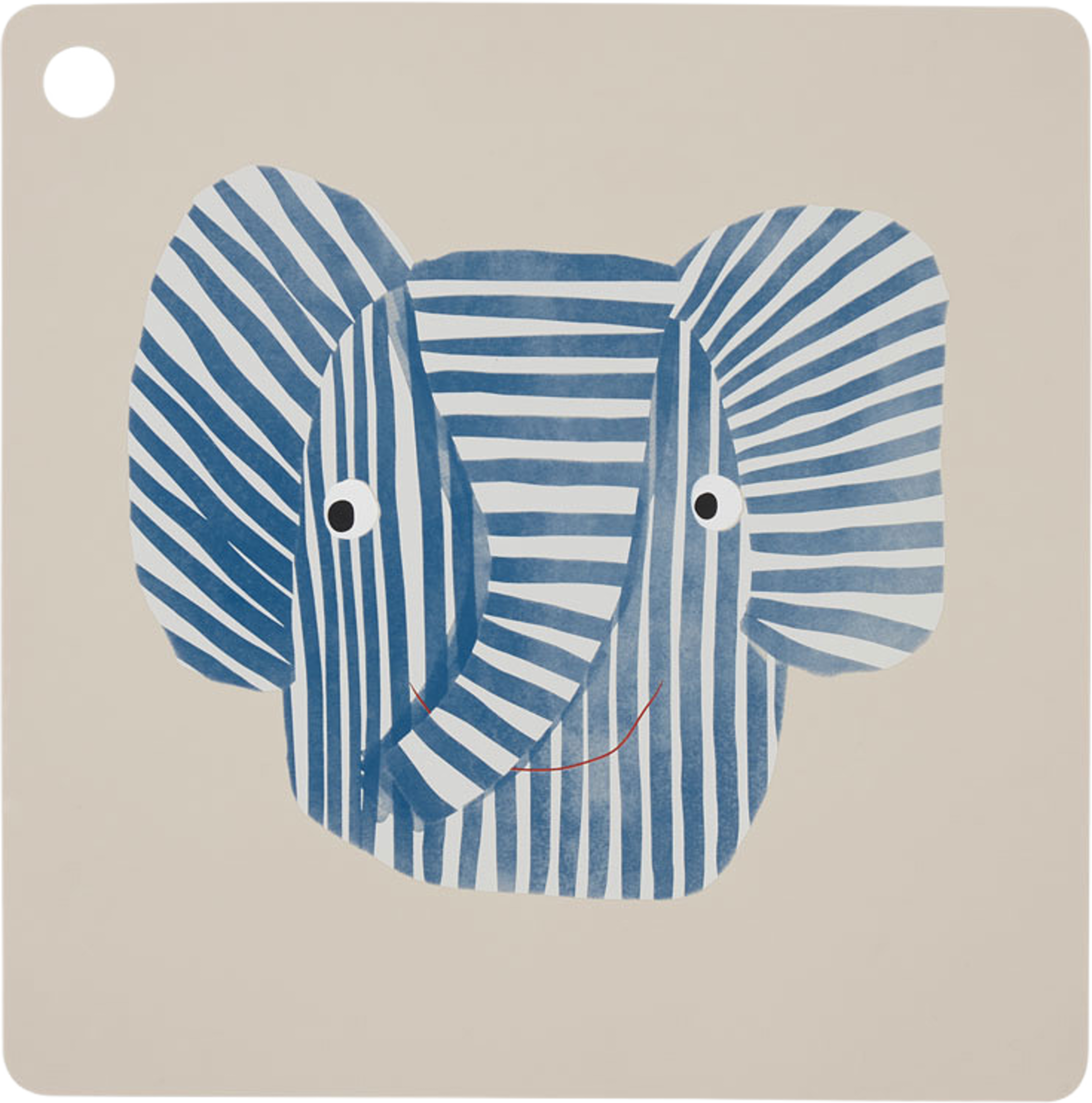 Placemat Erik Elephant, från OYOY Mini, i färgen blue. Klicka för att öppna bilden i stort format