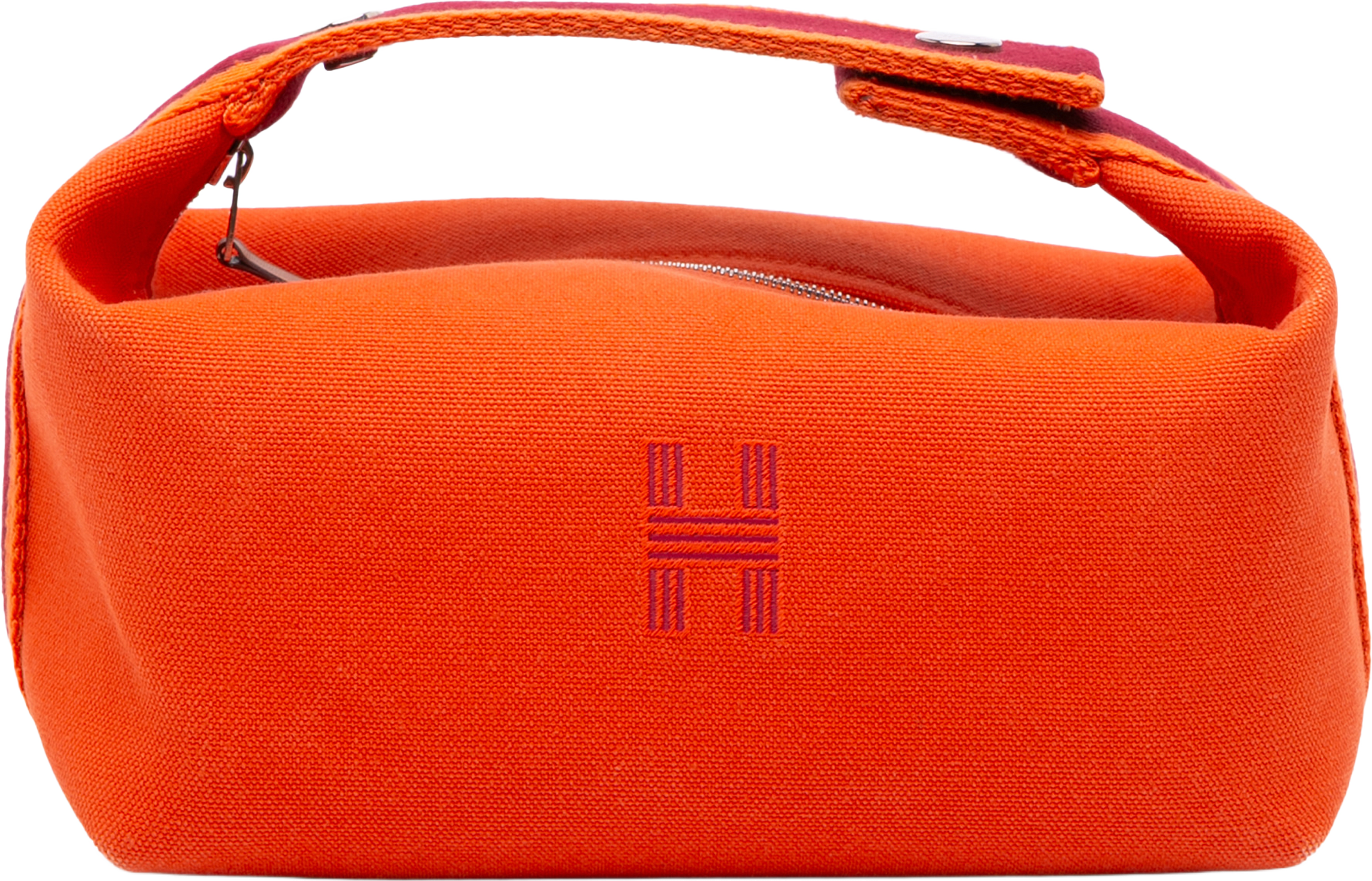Hermès Small Canvas Bride A Brac Case, från Luxclusif, i färgen dark orange. Klicka för att öppna bilden i stort format