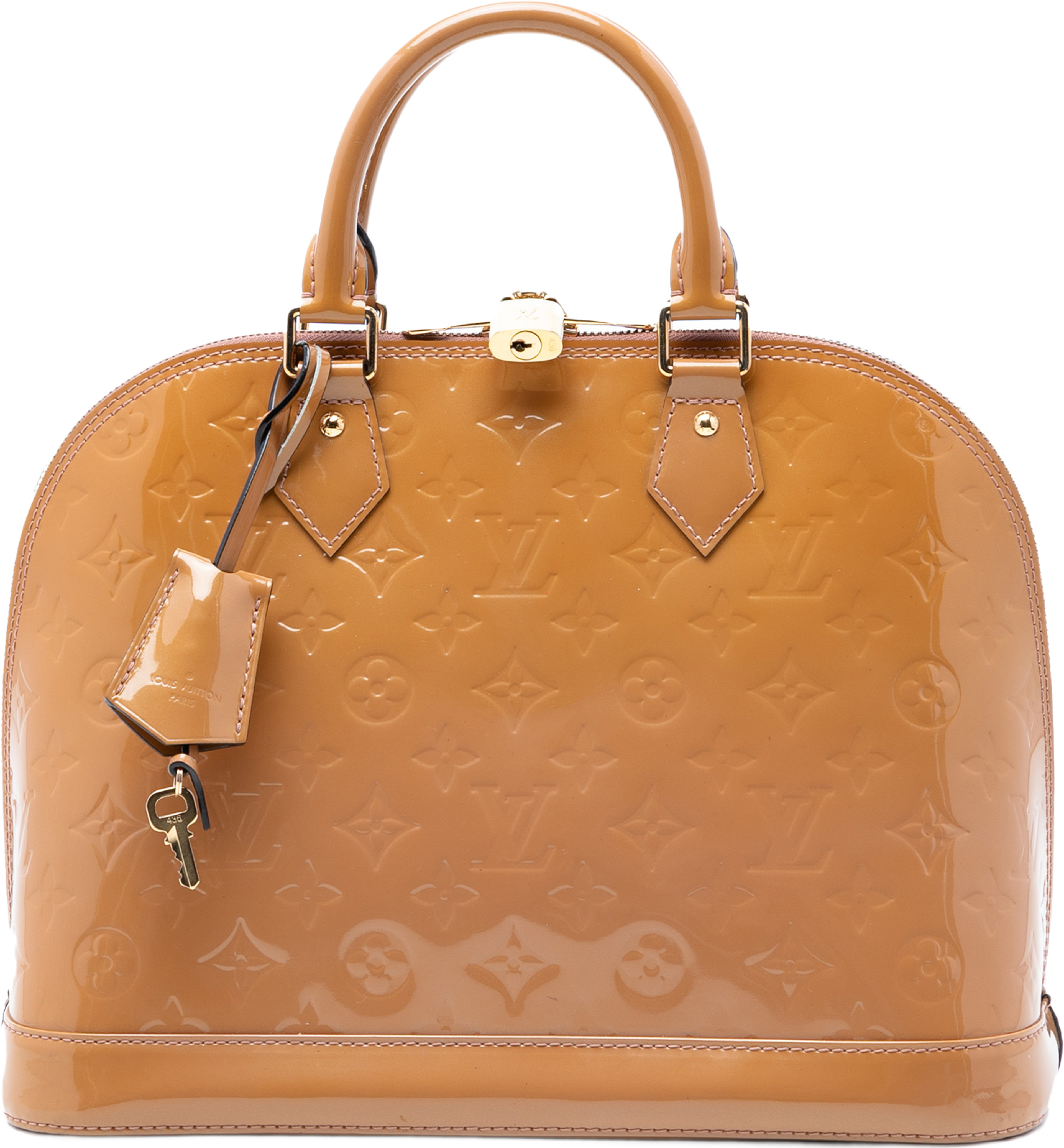 Louis Vuitton Monogram Vernis Alma Pm, från Luxclusif, i färgen brun. Klicka för att öppna bilden i stort format