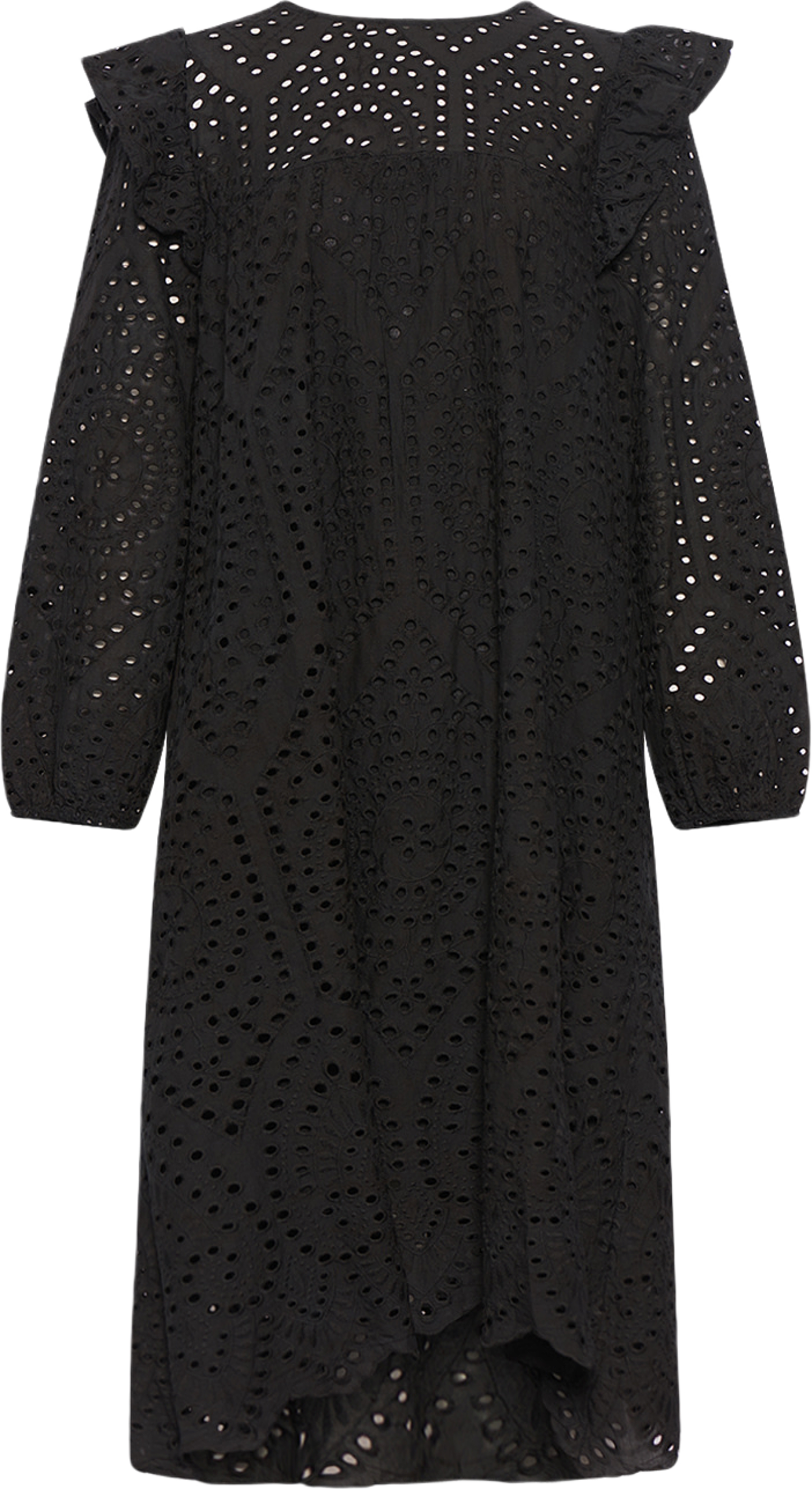 Dalia, Long L/s Dress, Cotton - Black