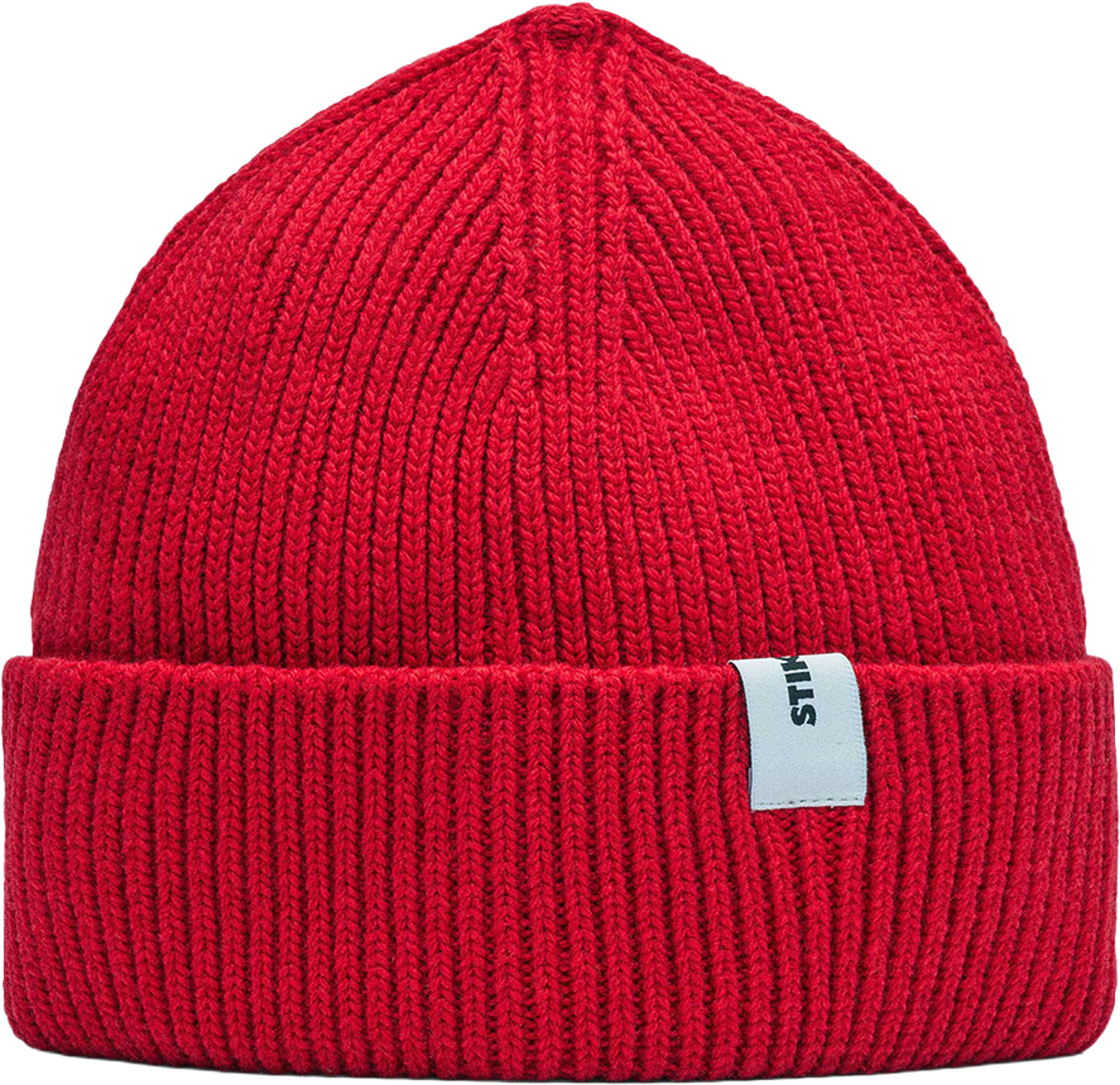 Beanie 02 Merino Regular Fit, från Stiksen, i färgen red. Klicka för att öppna bilden i stort format