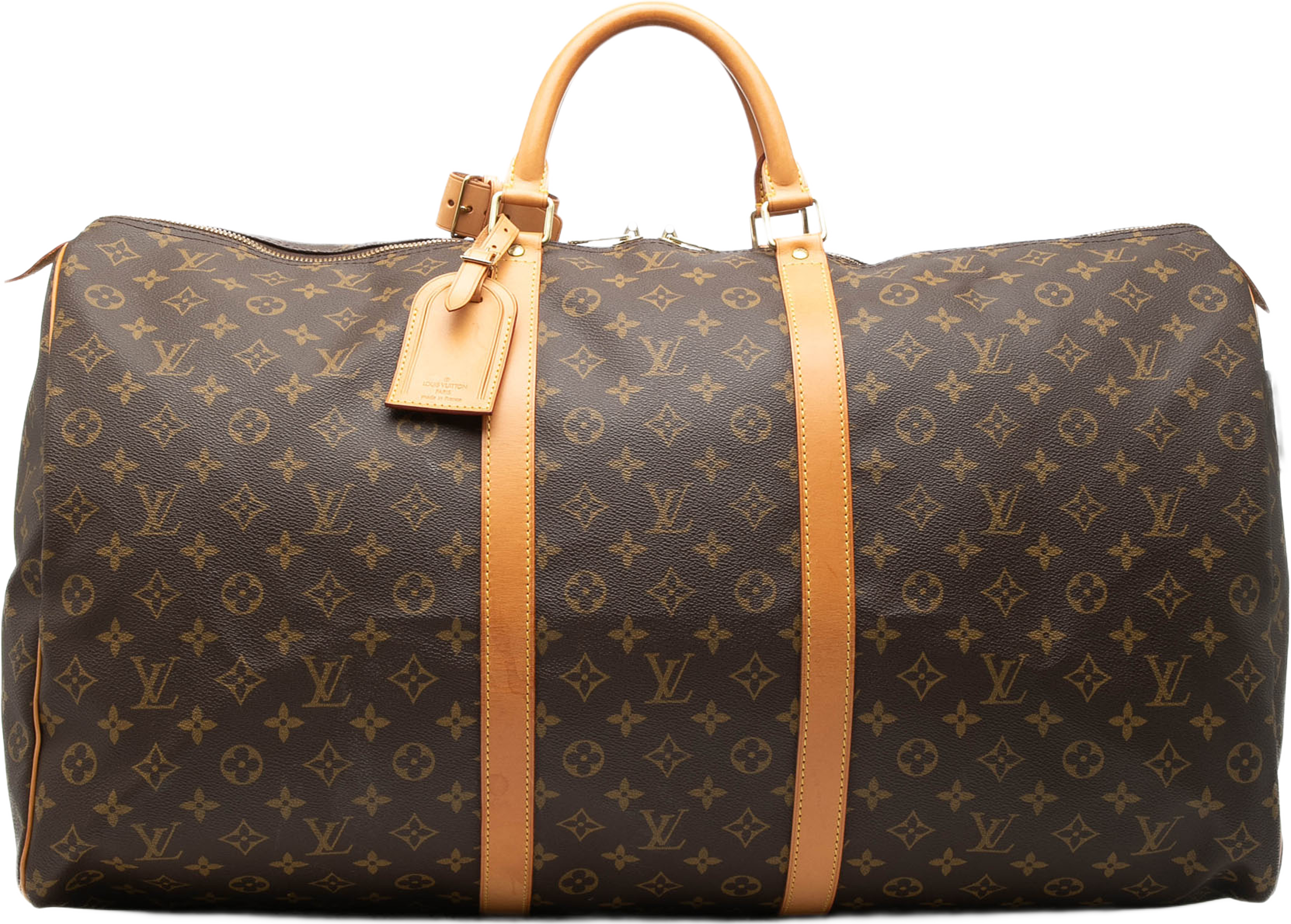 Louis Vuitton Monogram Keepall 60, från Luxclusif, i färgen brown. Klicka för att öppna bilden i stort format