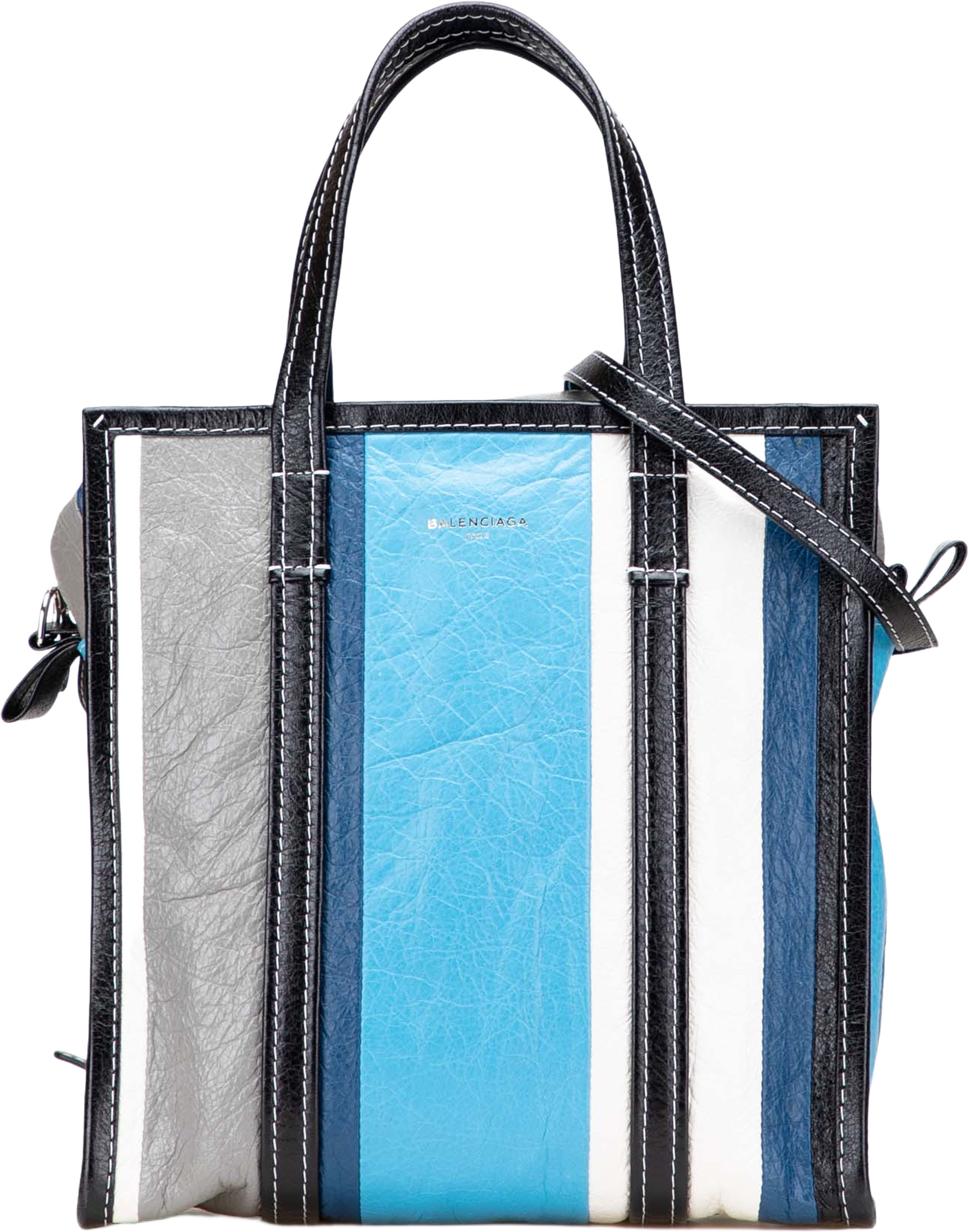 Balenciaga S Lambskin Bazar Shopper Satchel, från Luxclusif, i färgen aqua. Klicka för att öppna bilden i stort format