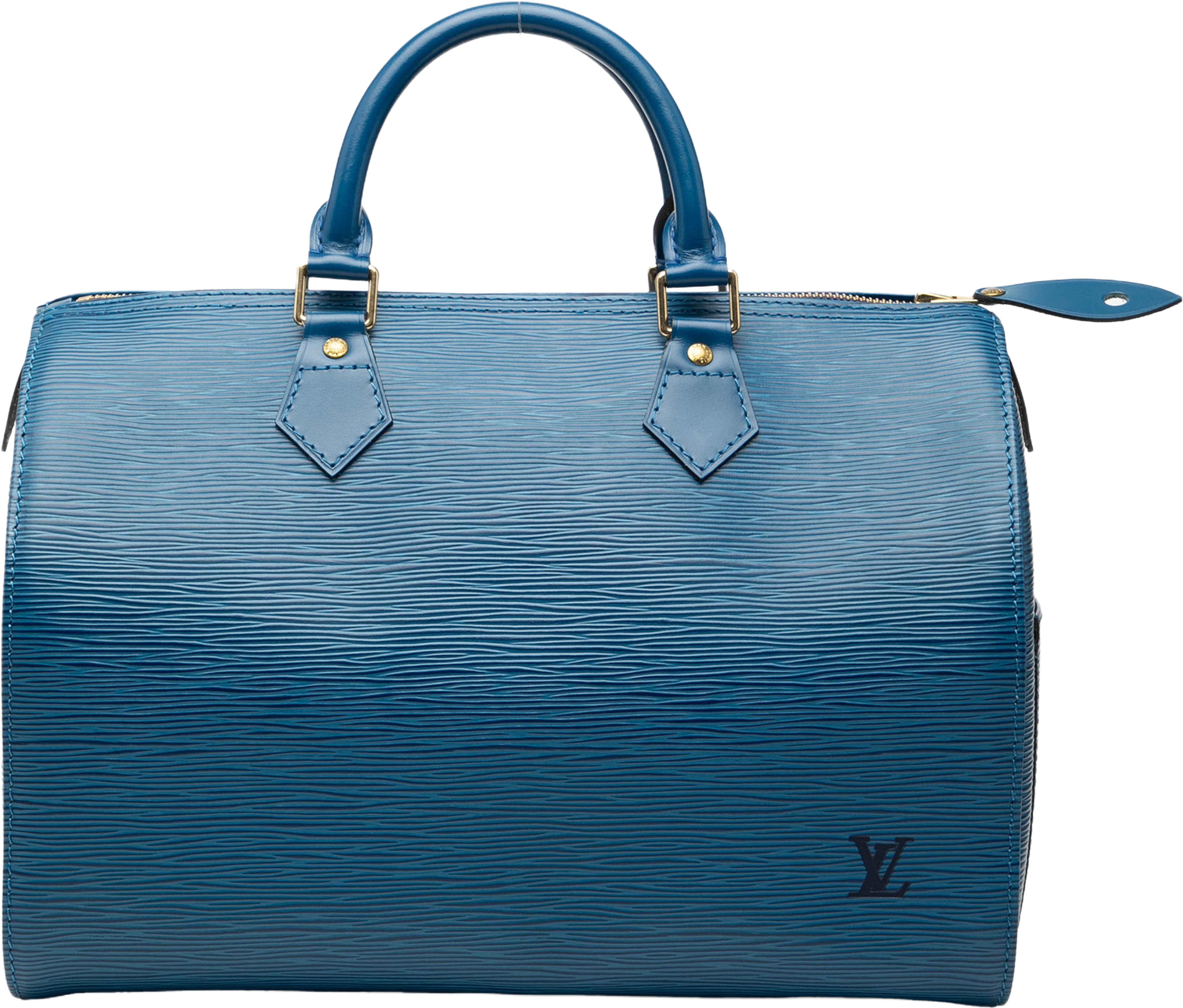 Louis Vuitton Epi Speedy 30, från Luxclusif, i färgen blue. Klicka för att öppna bilden i stort format