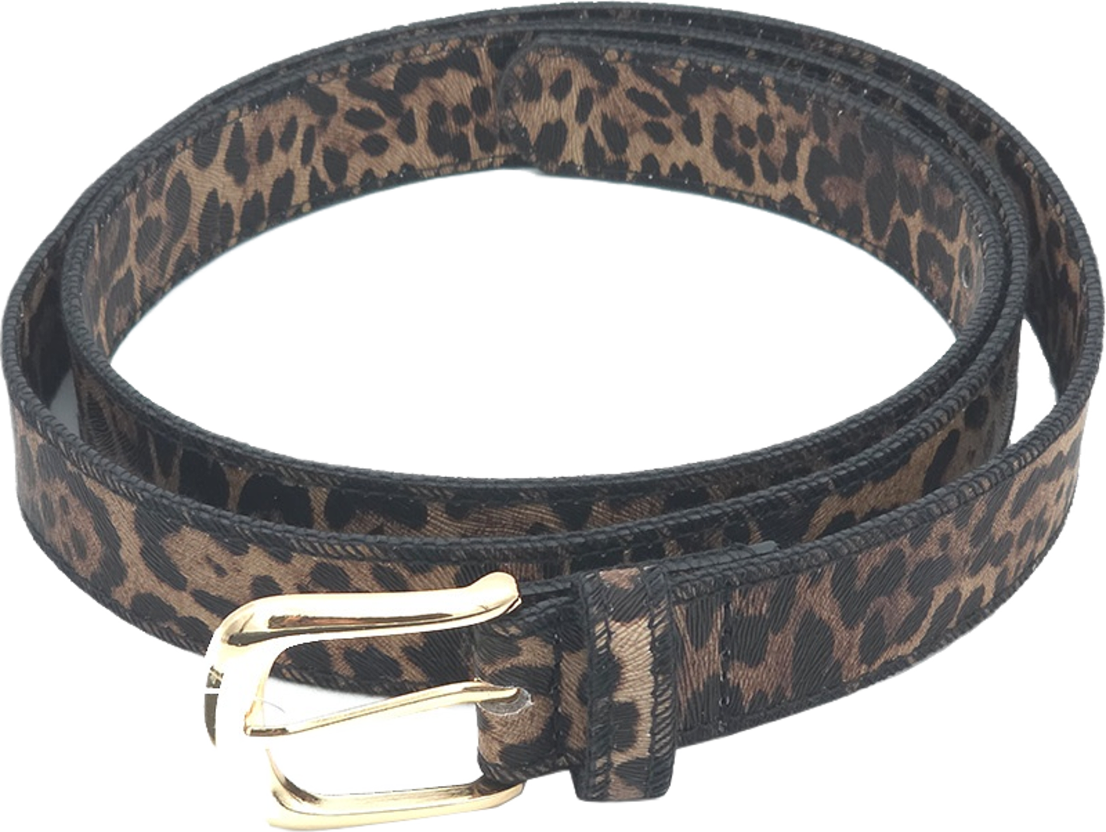 Bälte Animalprint 2,8cm Med Guldspänne