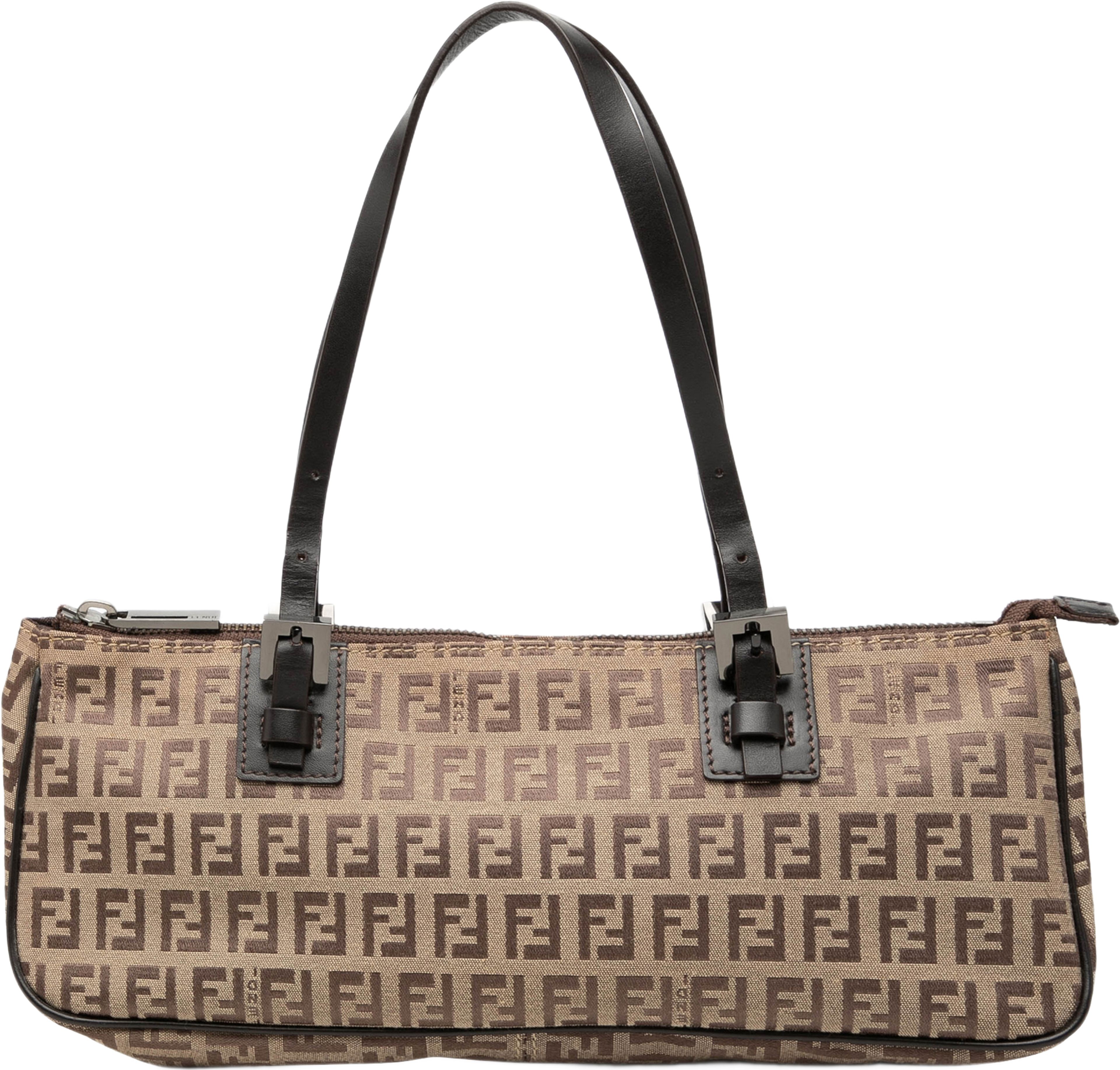 Fendi Zucchino Canvas Handbag, från Luxclusif, i färgen beige. Klicka för att öppna bilden i stort format