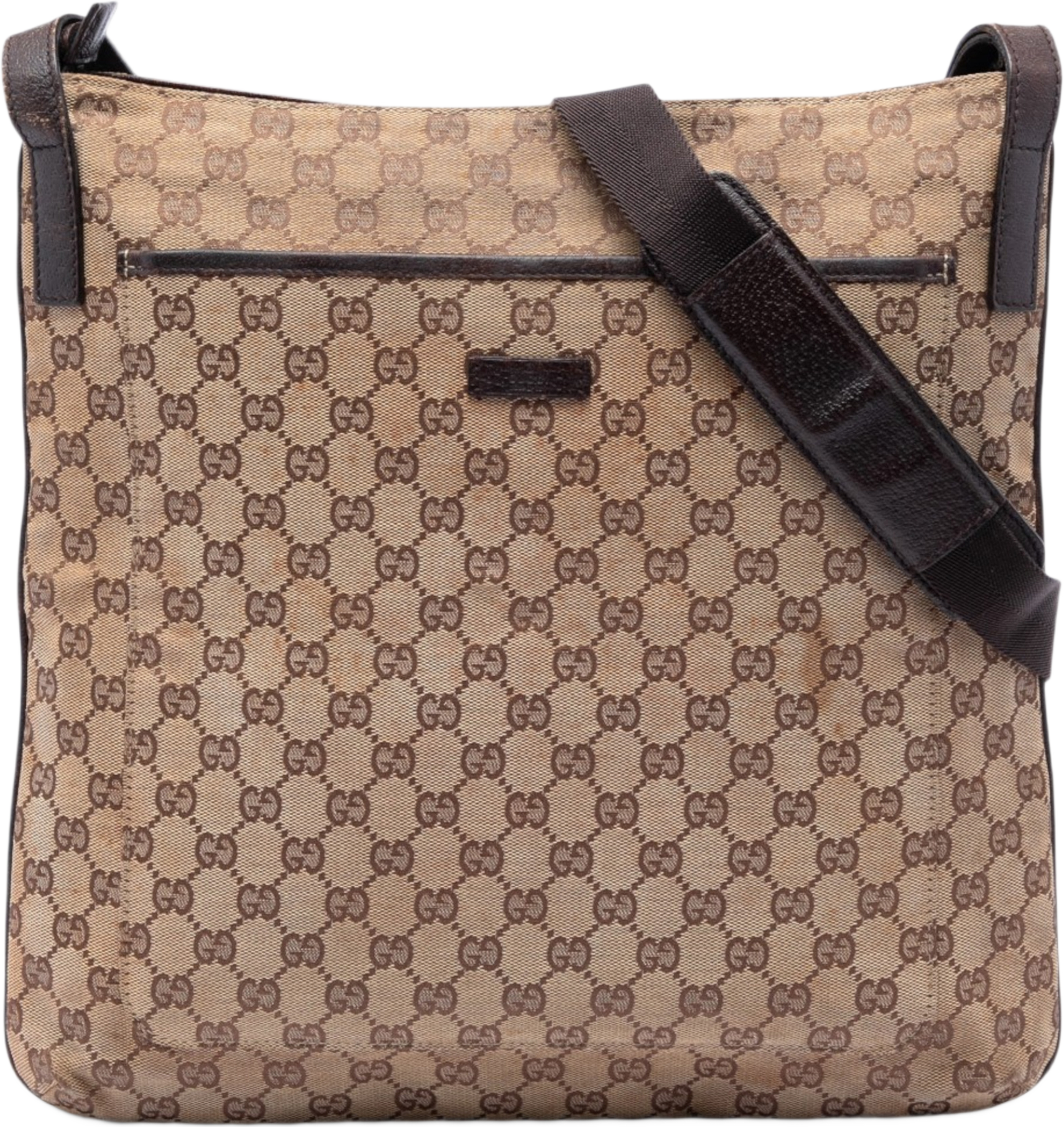 Gucci Gg Canvas Crossbody, från Luxclusif, i färgen beige. Klicka för att öppna bilden i stort format