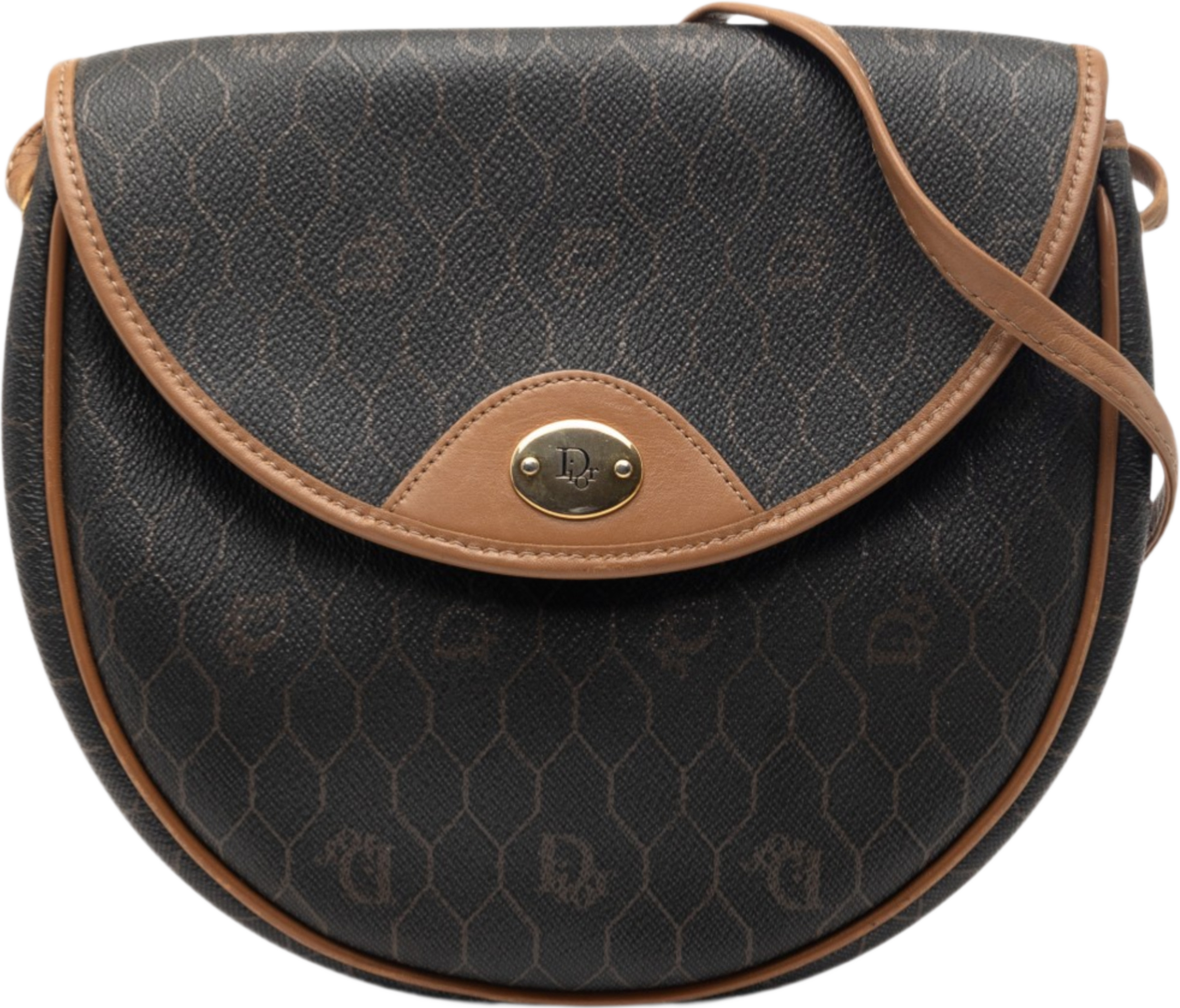 Dior Honeycomb Coated Canvas Crossbody, från Luxclusif, i färgen black. Klicka för att öppna bilden i stort format