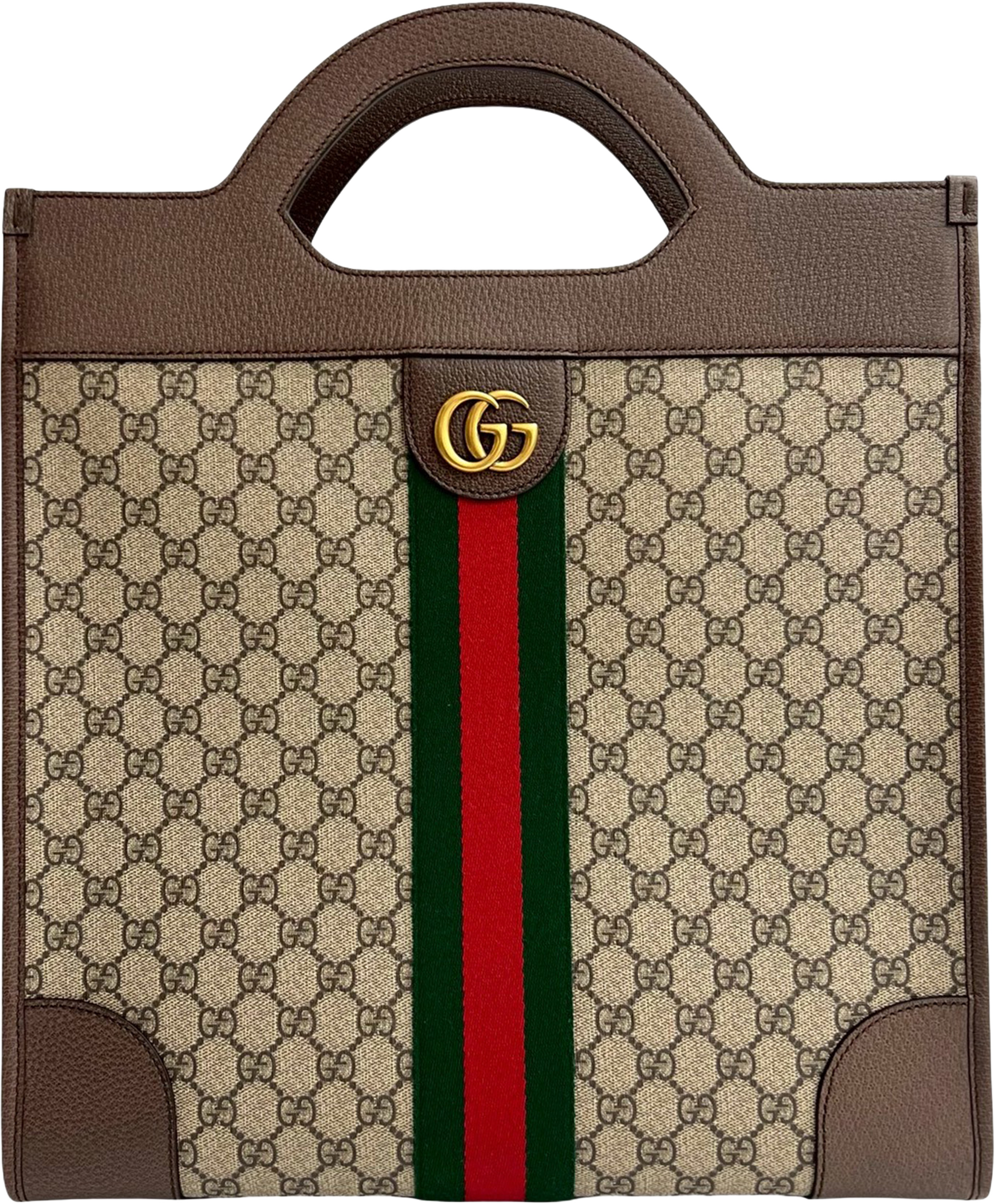 Gucci Gg Supreme Ophidia Vertical Tote, från Luxclusif, i färgen beige. Klicka för att öppna bilden i stort format