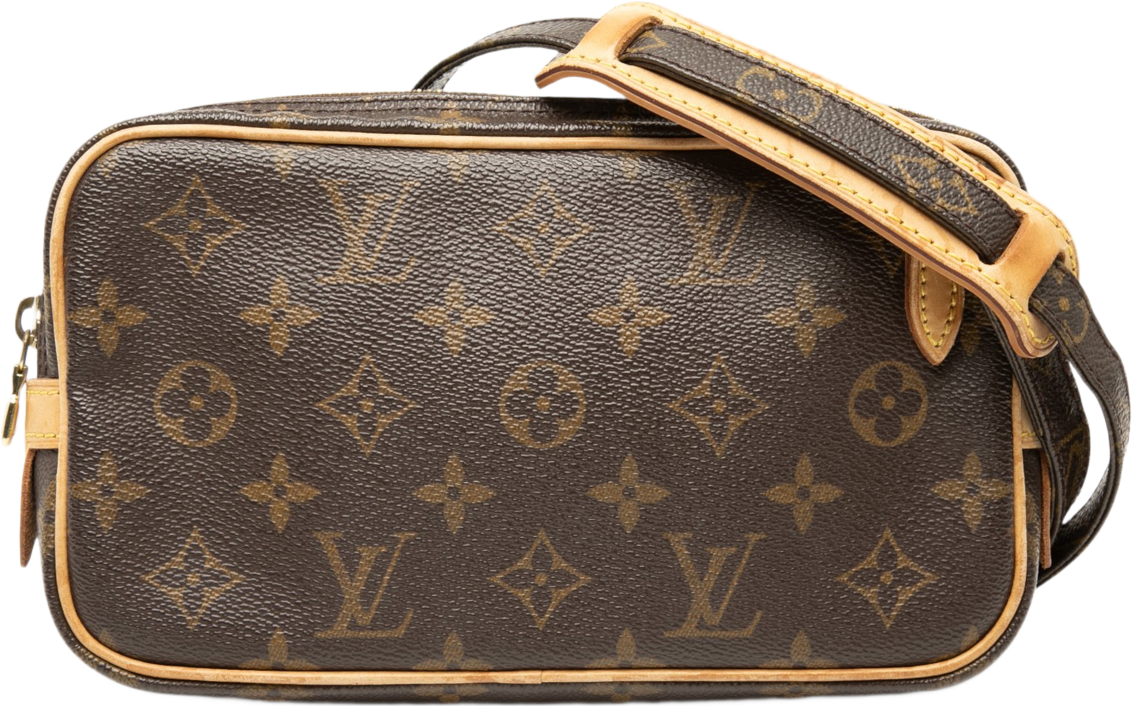 Louis Vuitton Monogram Pochette Marly Bandouliere, från Luxclusif, i färgen brown. Klicka för att öppna bilden i stort format