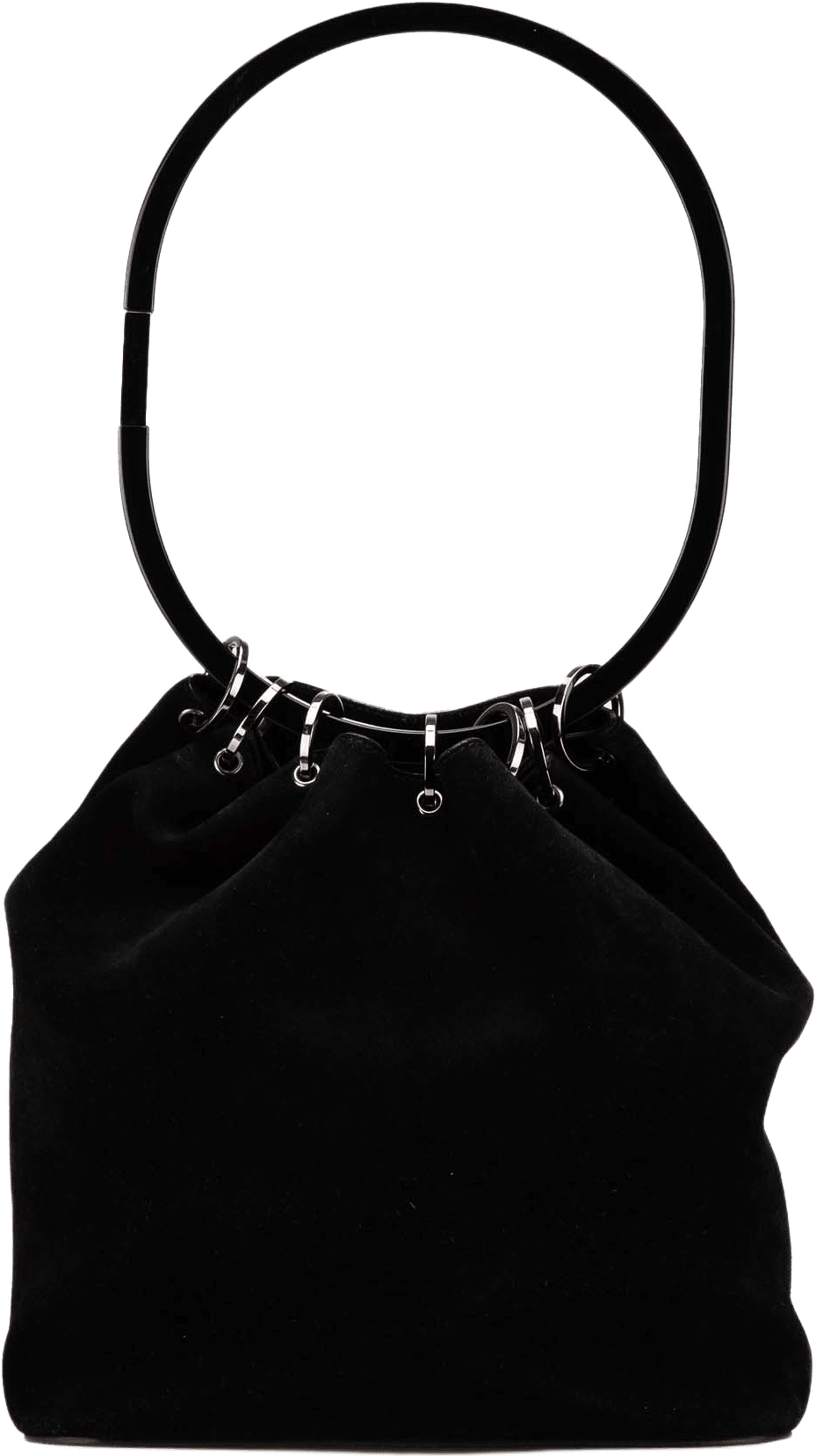 Gucci Suede Resin Hoop Handle Handbag