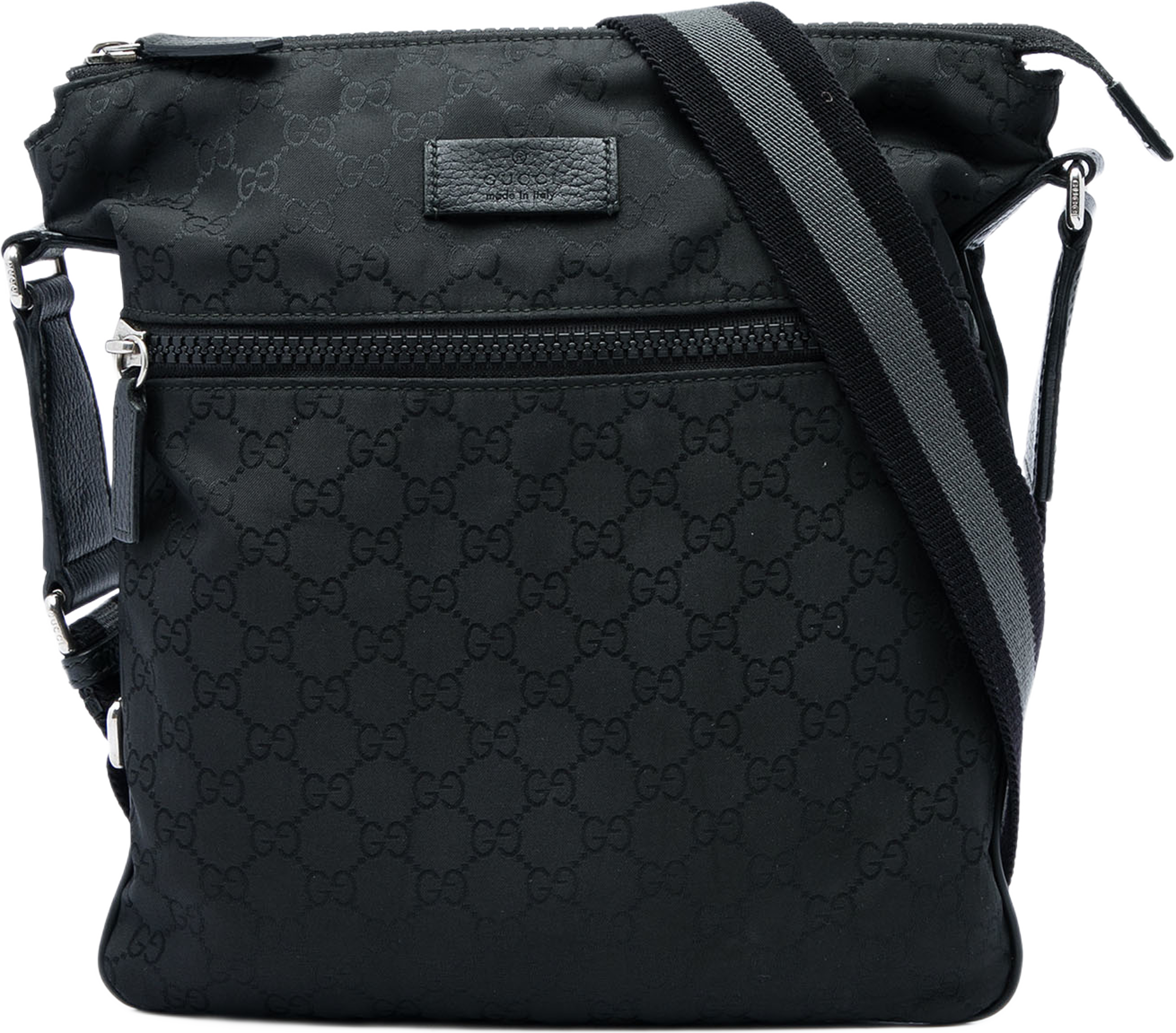 Gucci Gg Nylon Web Crossbody, från Luxclusif, i färgen svart. Klicka för att öppna bilden i stort format