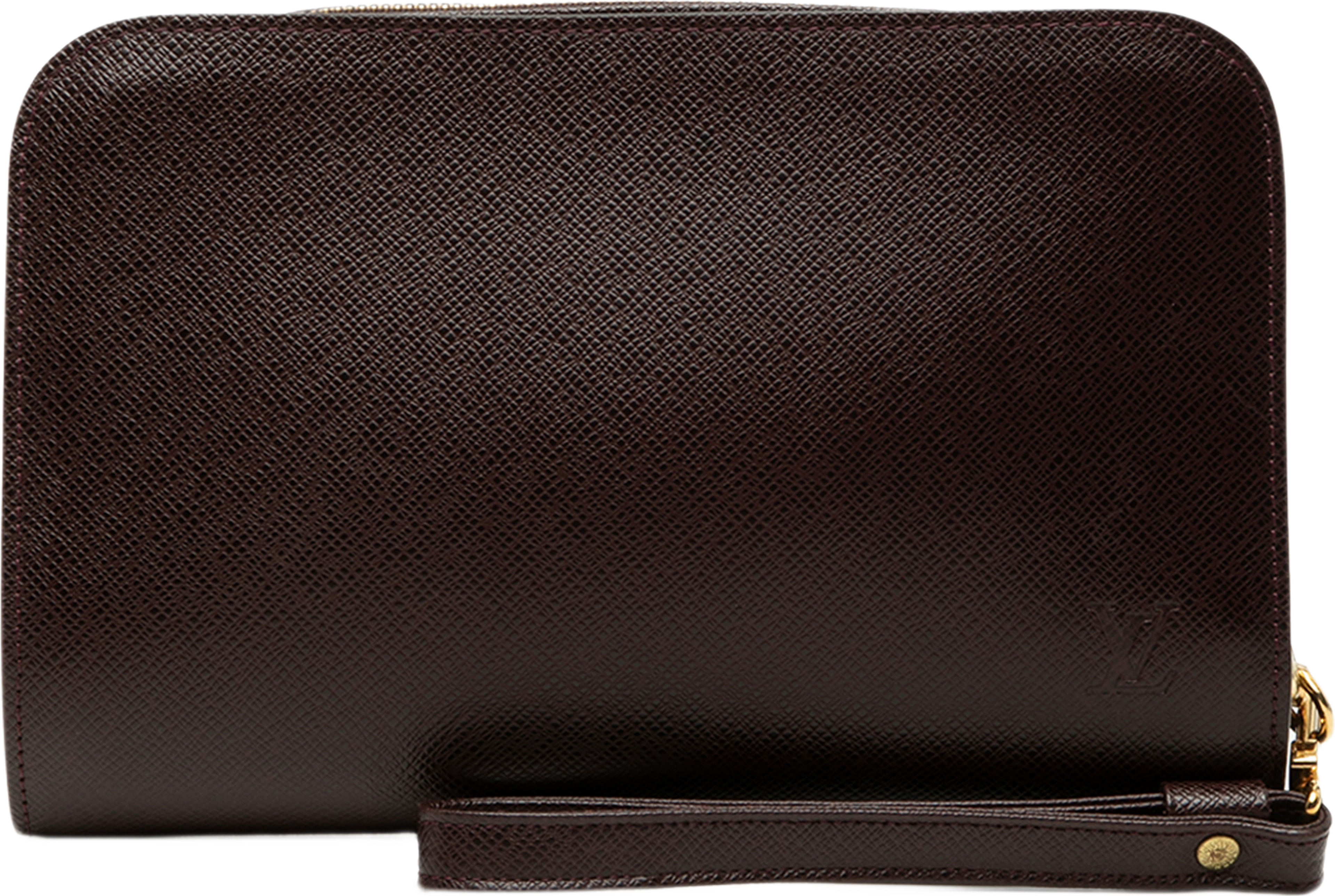 Louis Vuitton Taiga Pochette Baikal, från Luxclusif, i färgen bordeaux. Klicka för att öppna bilden i stort format