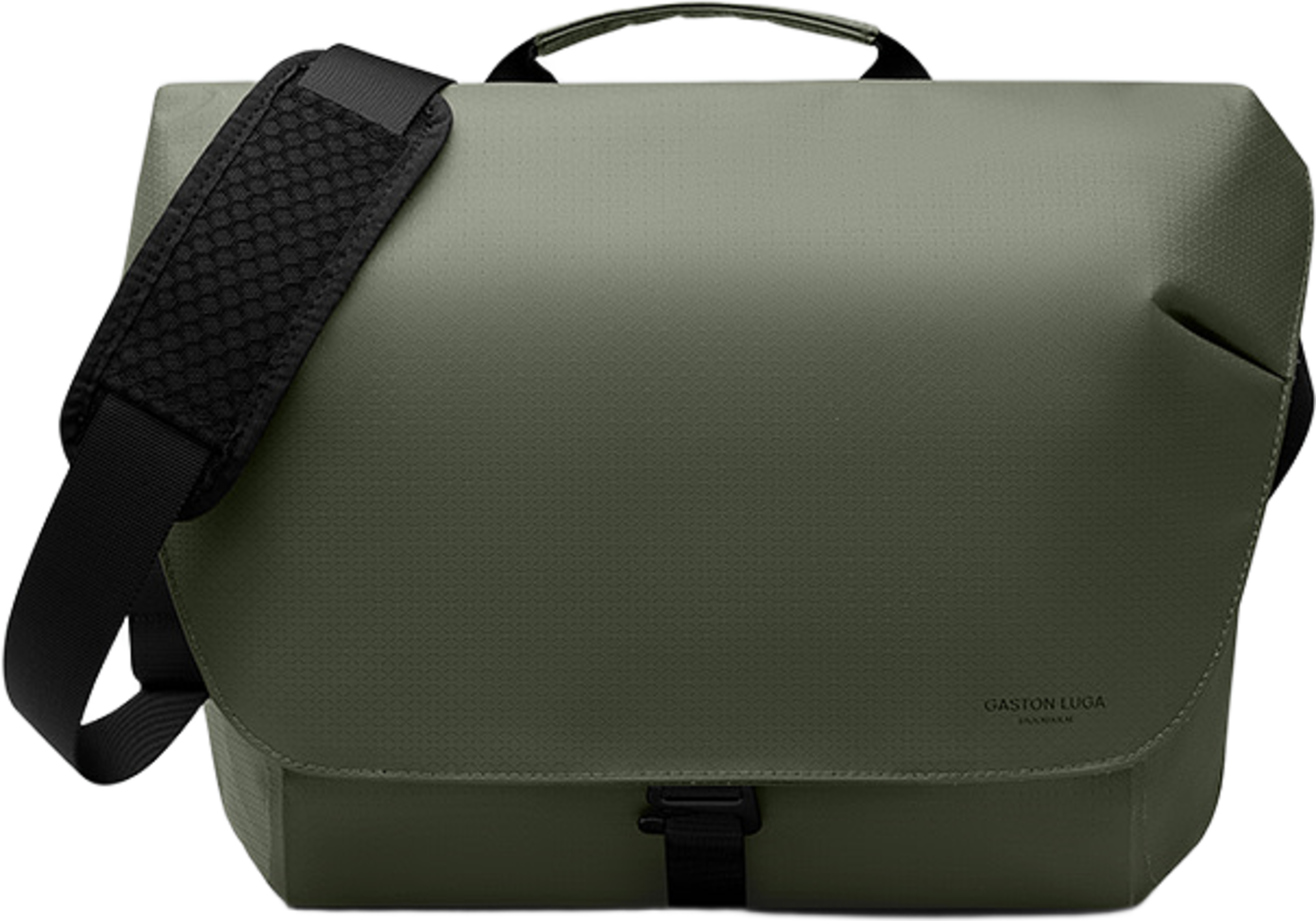 Lightweight Duoseal Messenger 14, från Gaston Luga, i färgen olive. Klicka för att öppna bilden i stort format