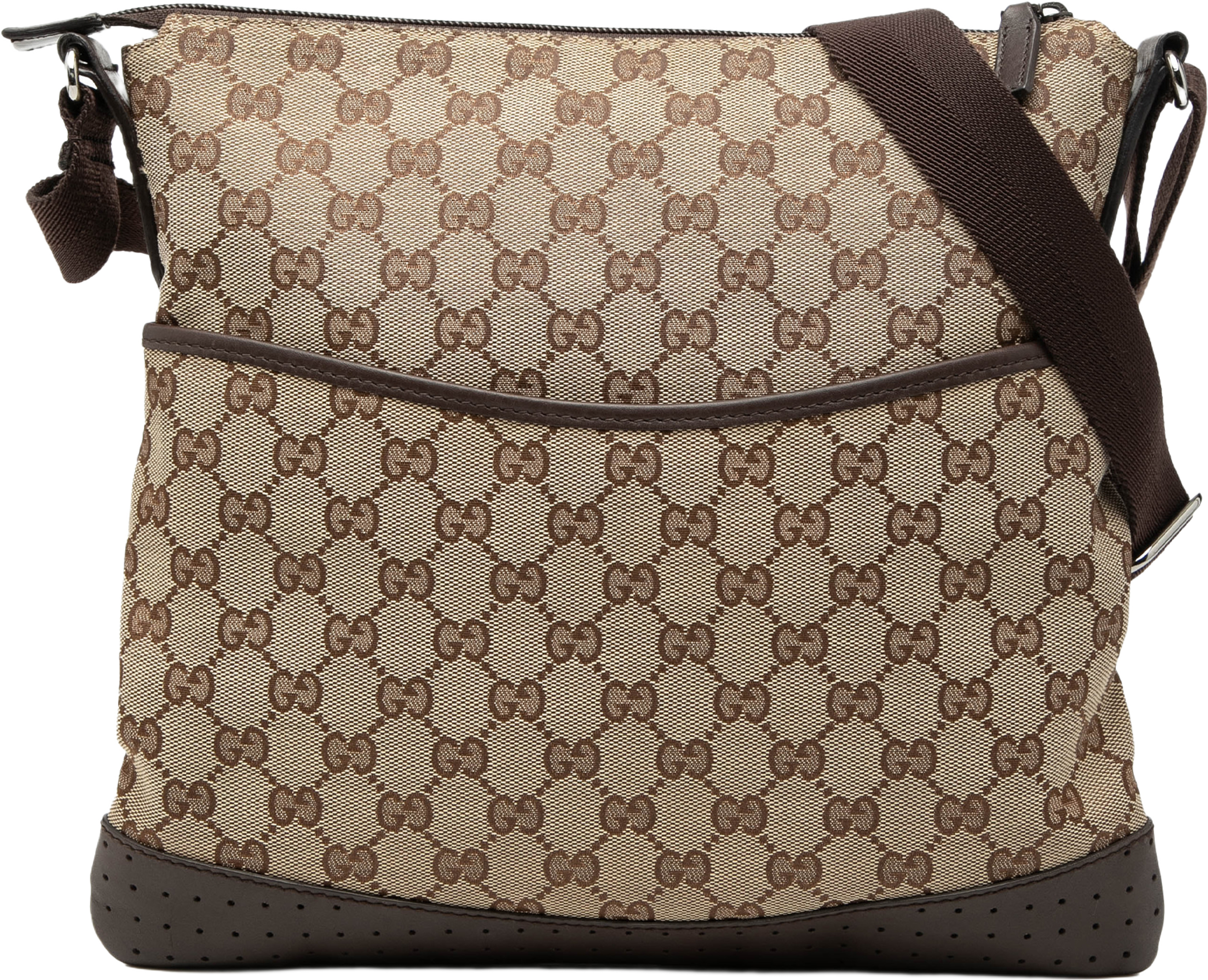Gucci Gg Canvas Crossbody, från Luxclusif, i färgen beige. Klicka för att öppna bilden i stort format
