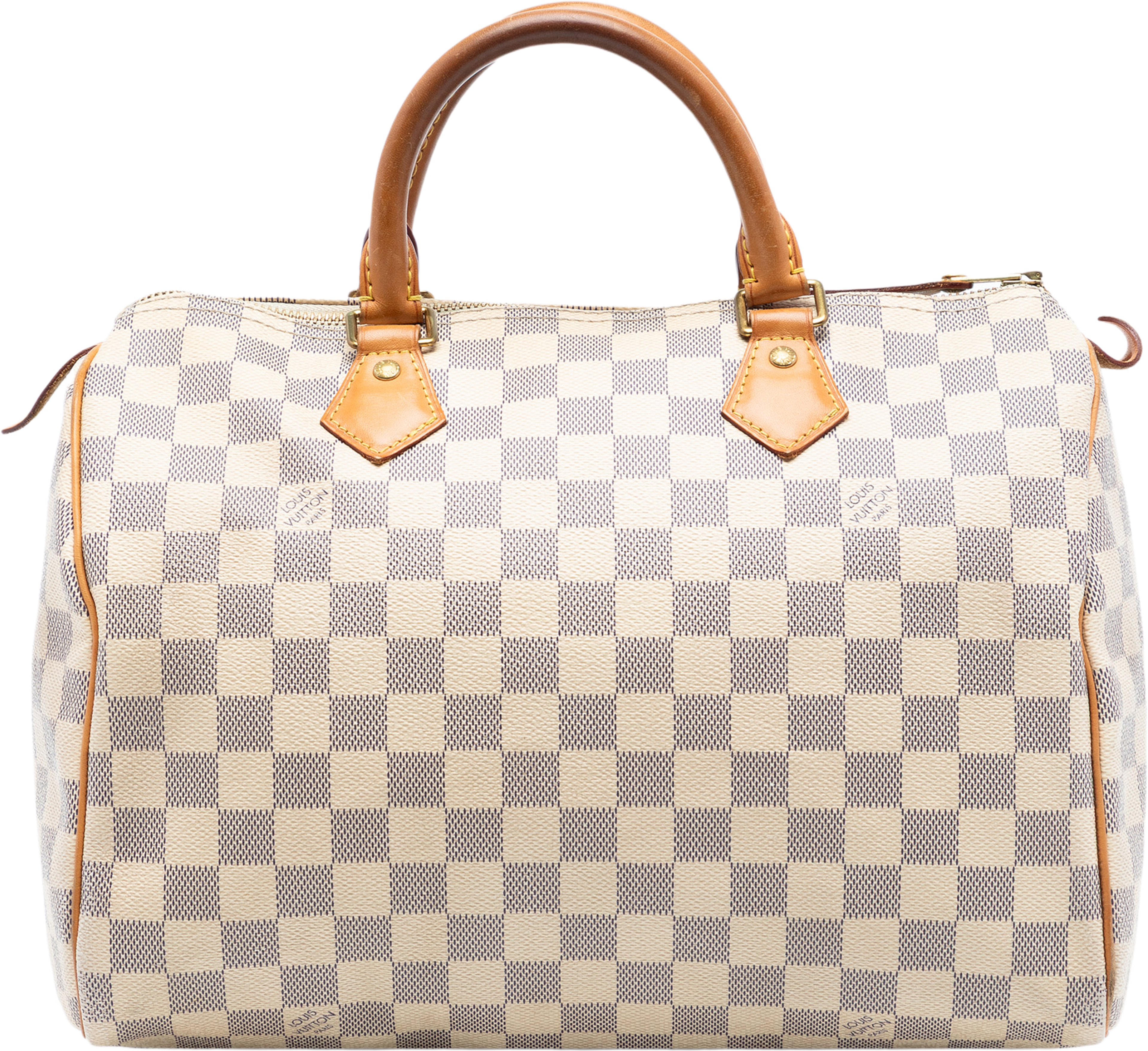 Louis Vuitton Damier Azur Speedy 30, från Luxclusif, i färgen white. Klicka för att öppna bilden i stort format