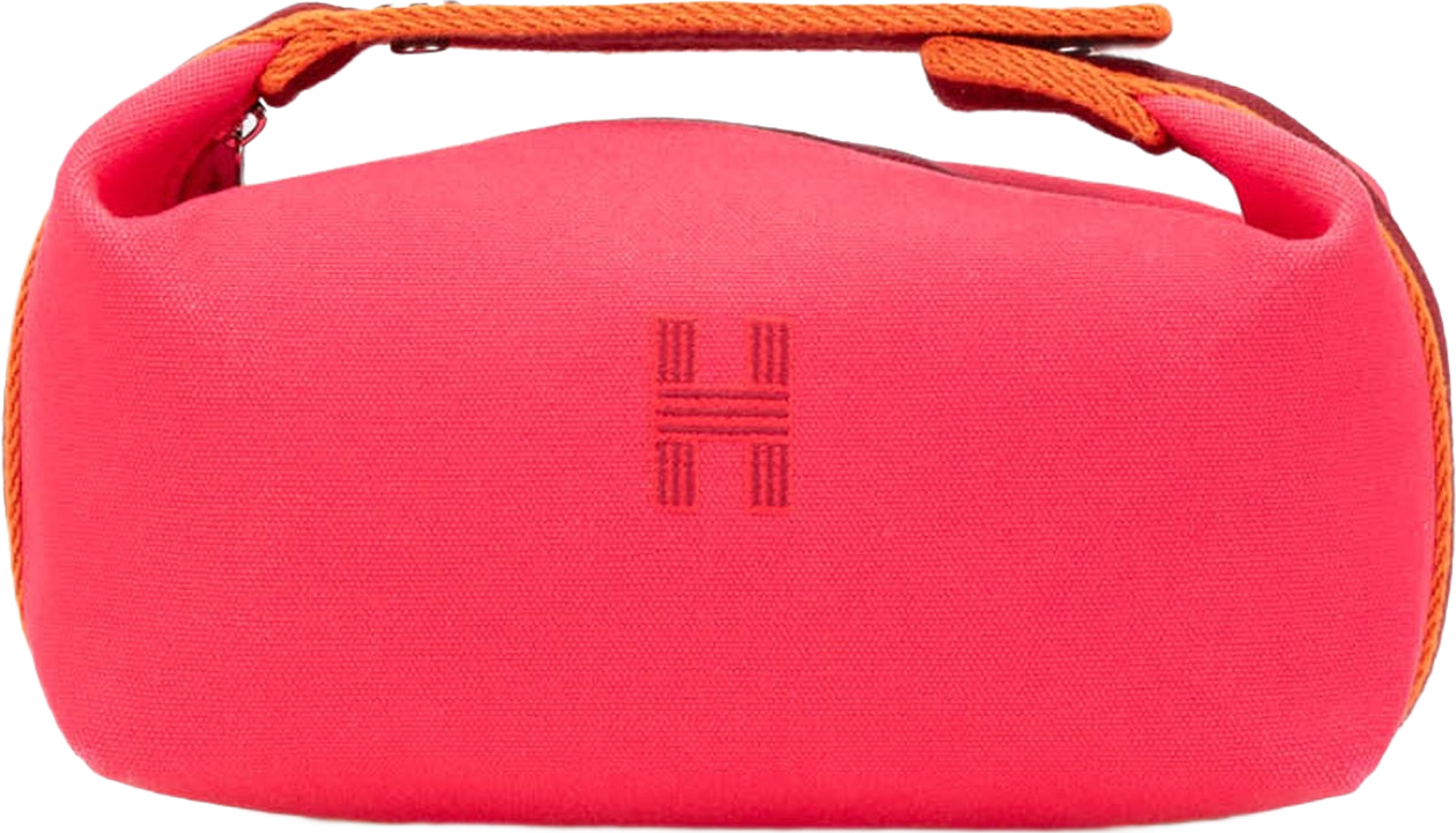 Hermès Small Canvas Bride A Brac, från Luxclusif, i färgen hot pink. Klicka för att öppna bilden i stort format