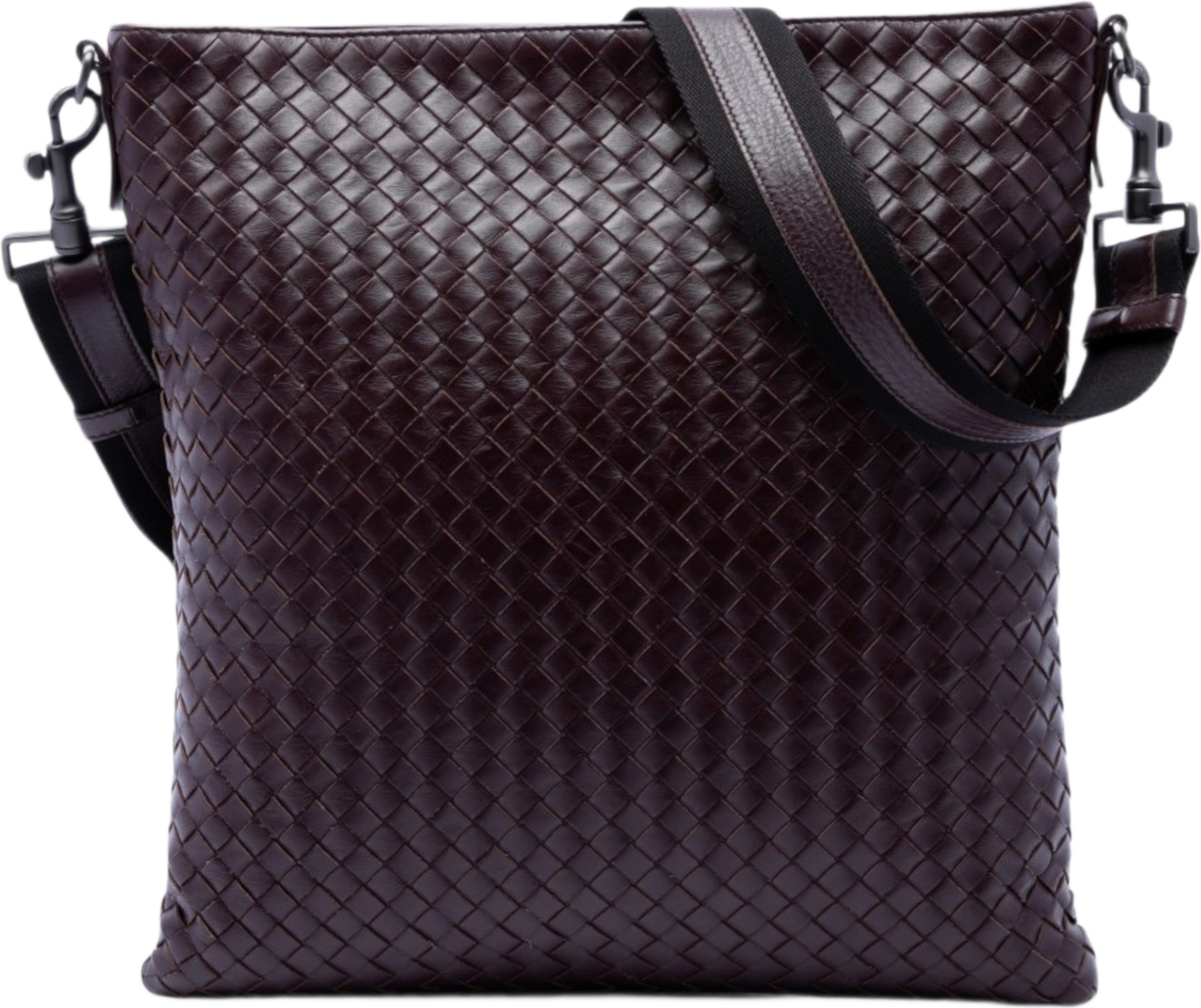 Bottega Veneta Nappa Intrecciato Vn Crossbody, från Luxclusif, i färgen dark brown. Klicka för att öppna bilden i stort format