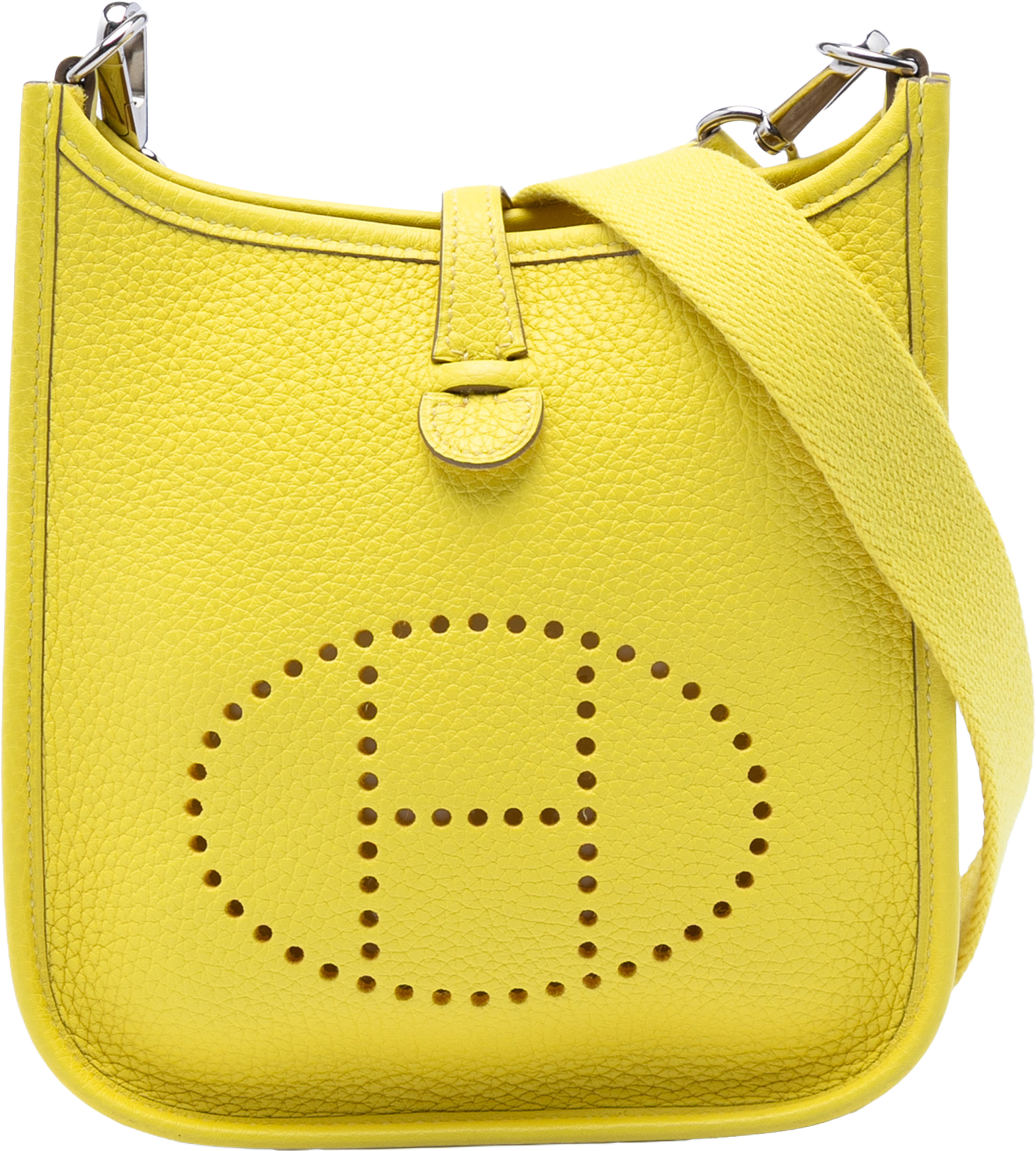 Hermès Clemence Evelyne I Tpm, från Luxclusif, i färgen neon yellow. Klicka för att öppna bilden i stort format
