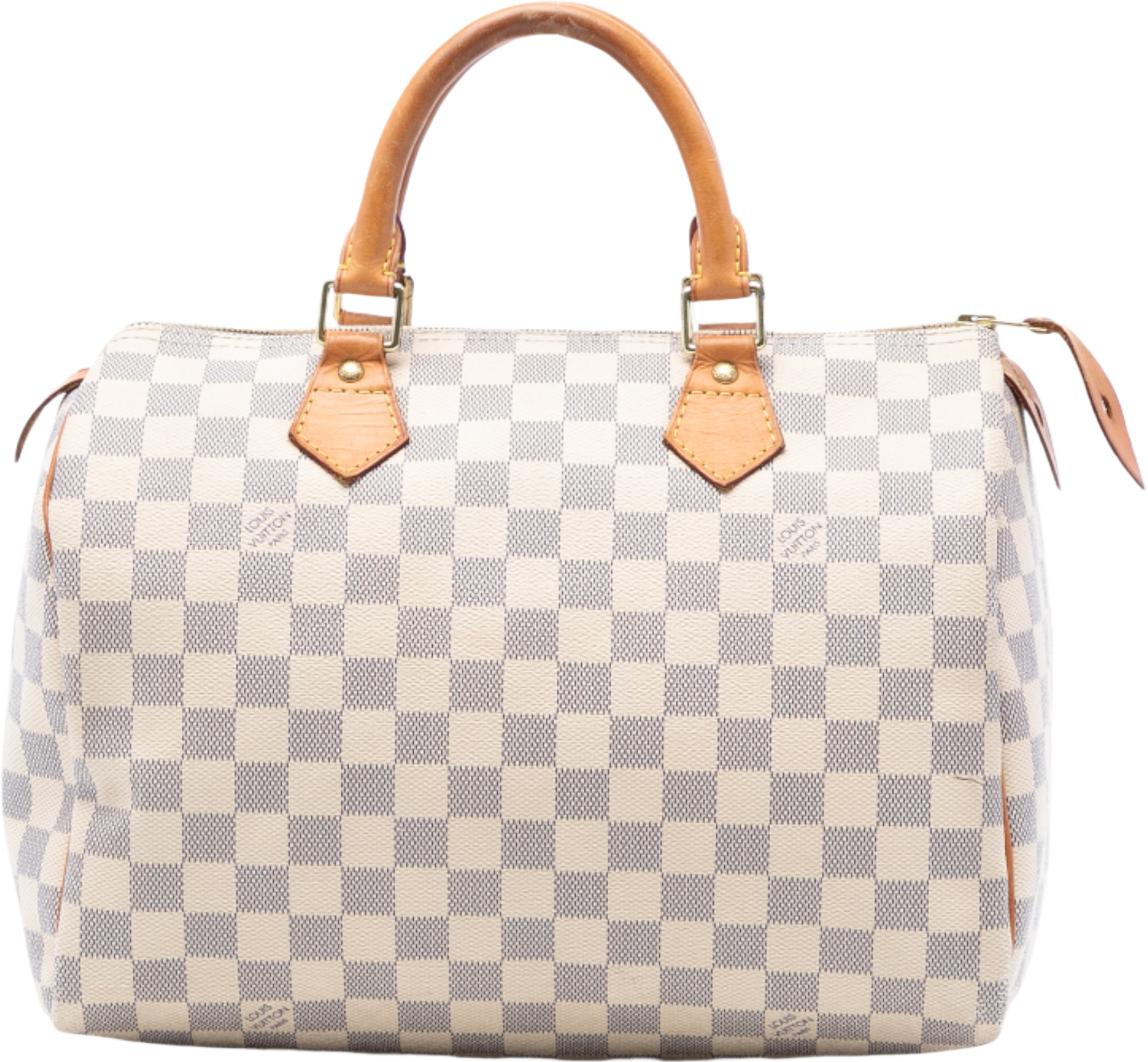 Louis Vuitton Damier Azur Speedy 30, från Luxclusif, i färgen white. Klicka för att öppna bilden i stort format