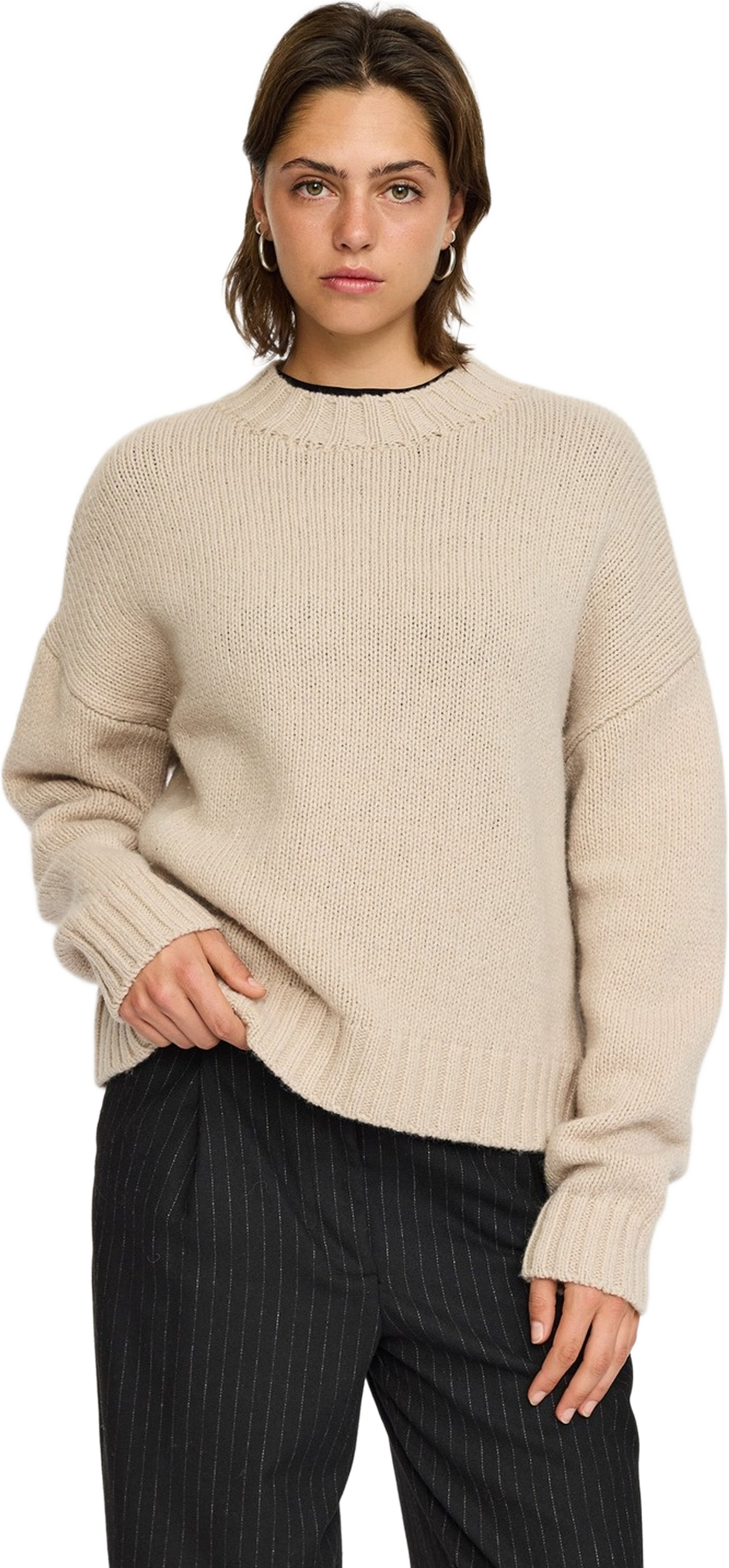 Srtimo Knit, från Soft Rebels, i färgen pumice stone. Klicka för att öppna bilden i stort format