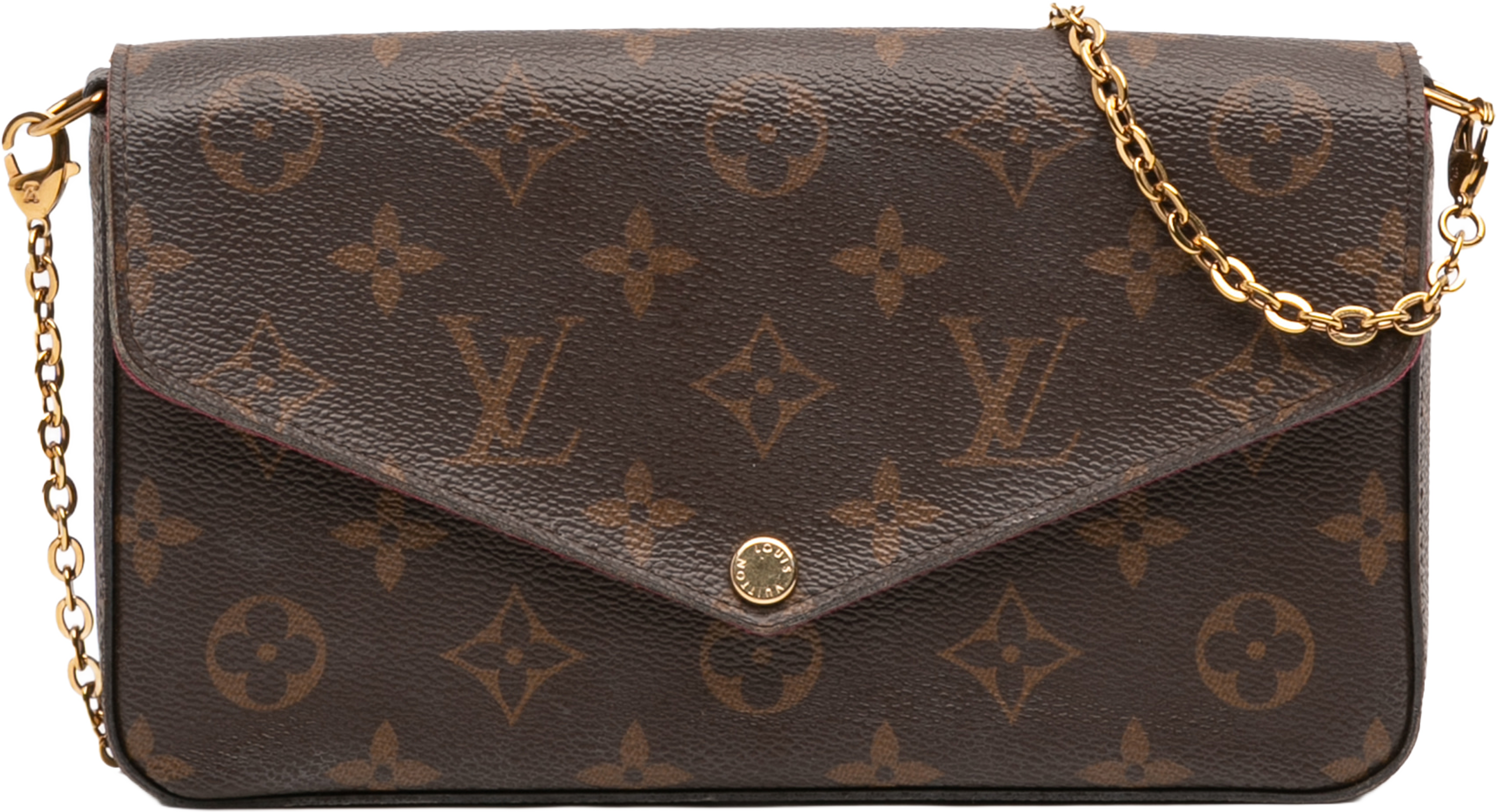Louis Vuitton Monogram Pochette Felicie, från Luxclusif, i färgen brown. Klicka för att öppna bilden i stort format