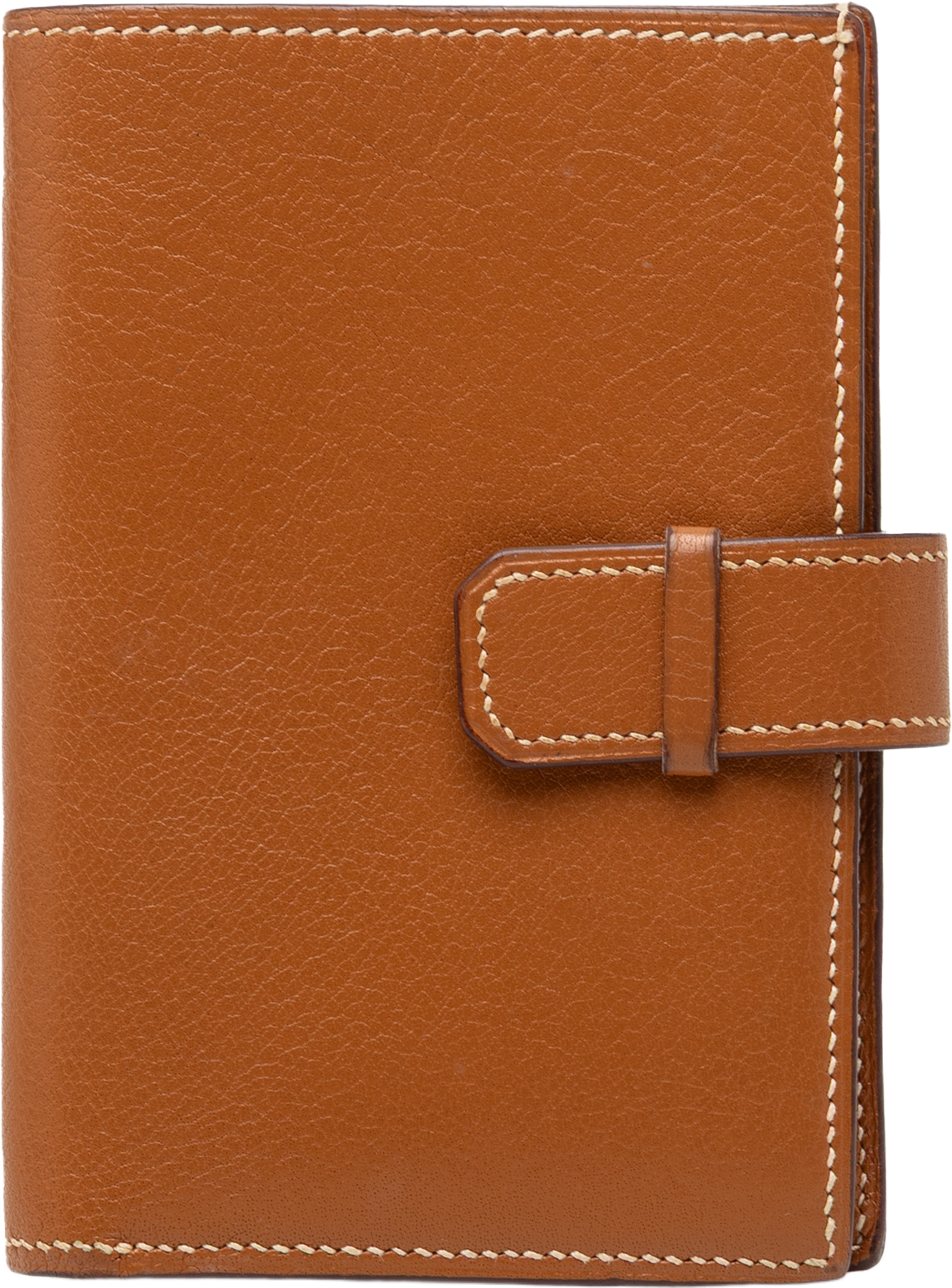Hermès Barenia Jura Wallet, från Luxclusif, i färgen brown. Klicka för att öppna bilden i stort format