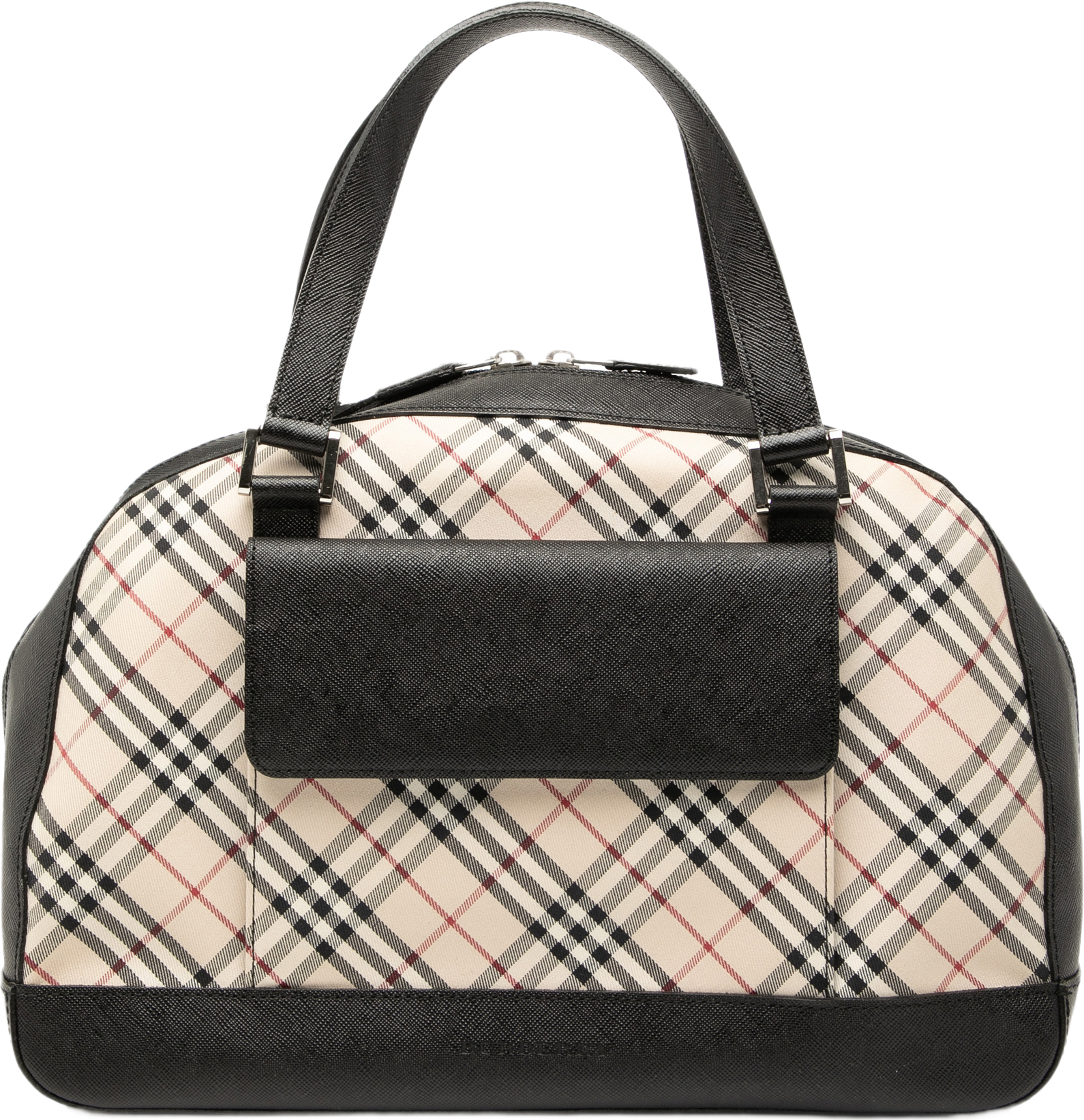 Burberry Nova Check Canvas Handbag, från Luxclusif, i färgen beige. Klicka för att öppna bilden i stort format
