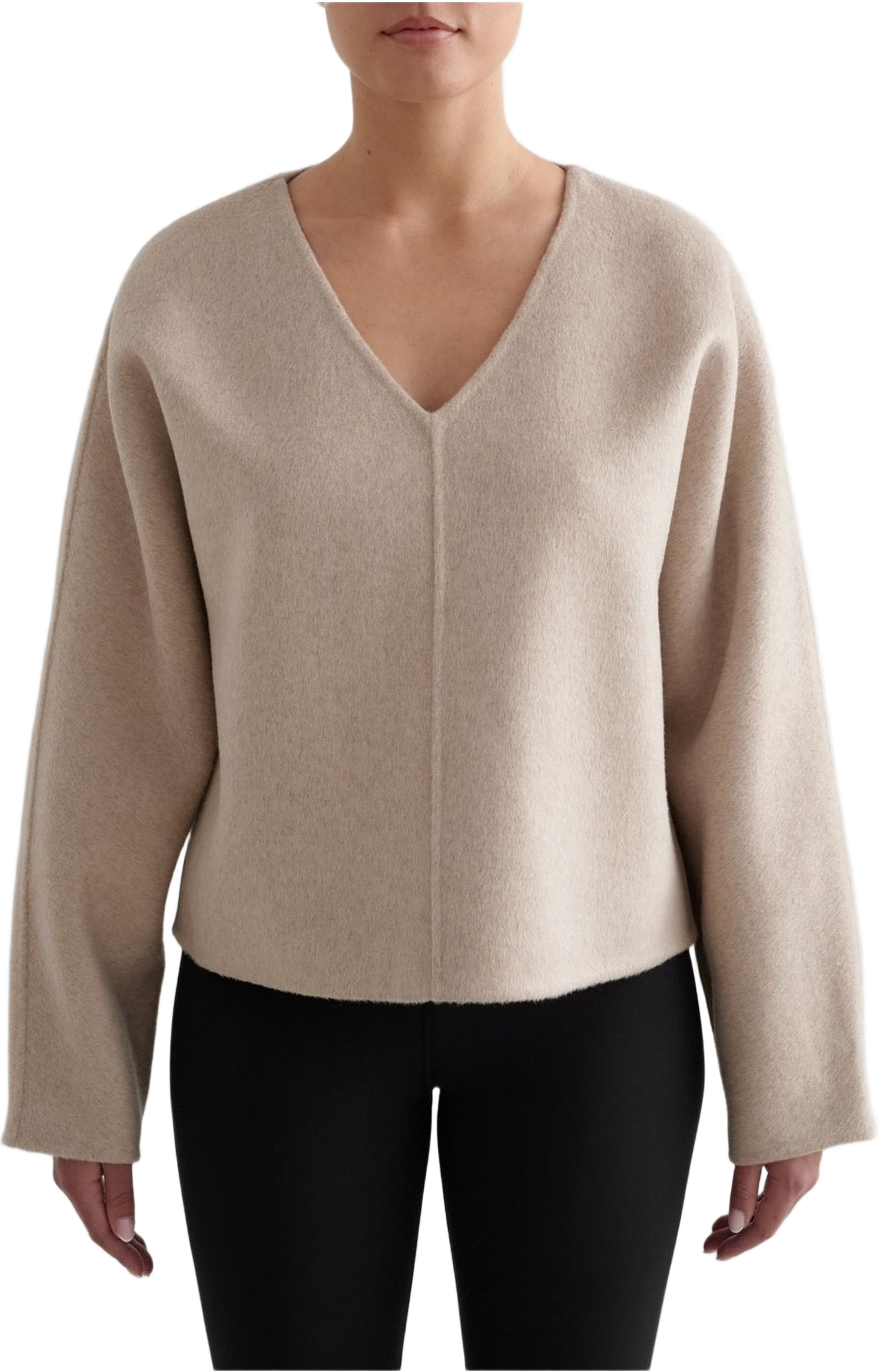 Wool Sweatshirt, från aim'n, i färgen dark clay. Klicka för att öppna bilden i stort format