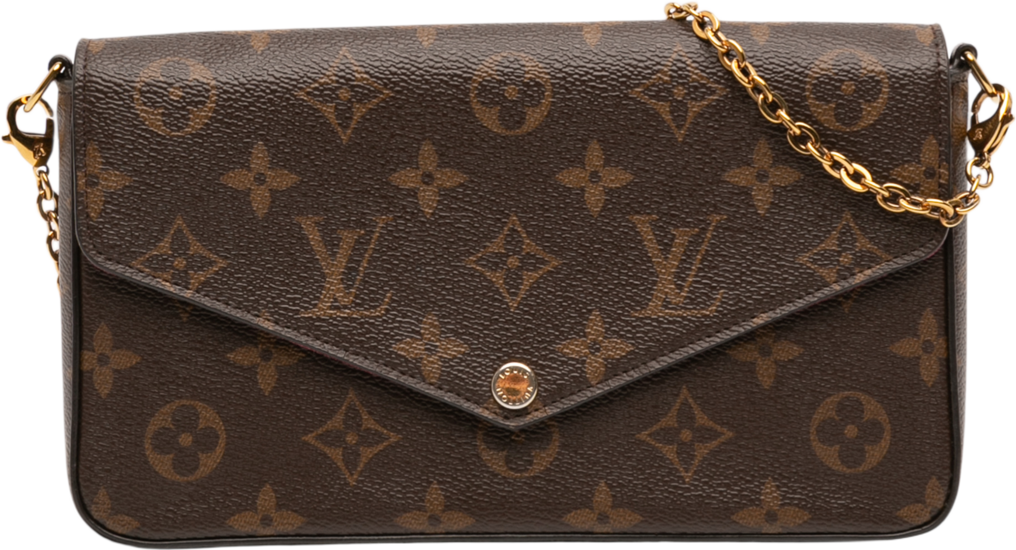 Louis Vuitton Monogram Pochette Felicie, från Luxclusif, i färgen brown. Klicka för att öppna bilden i stort format