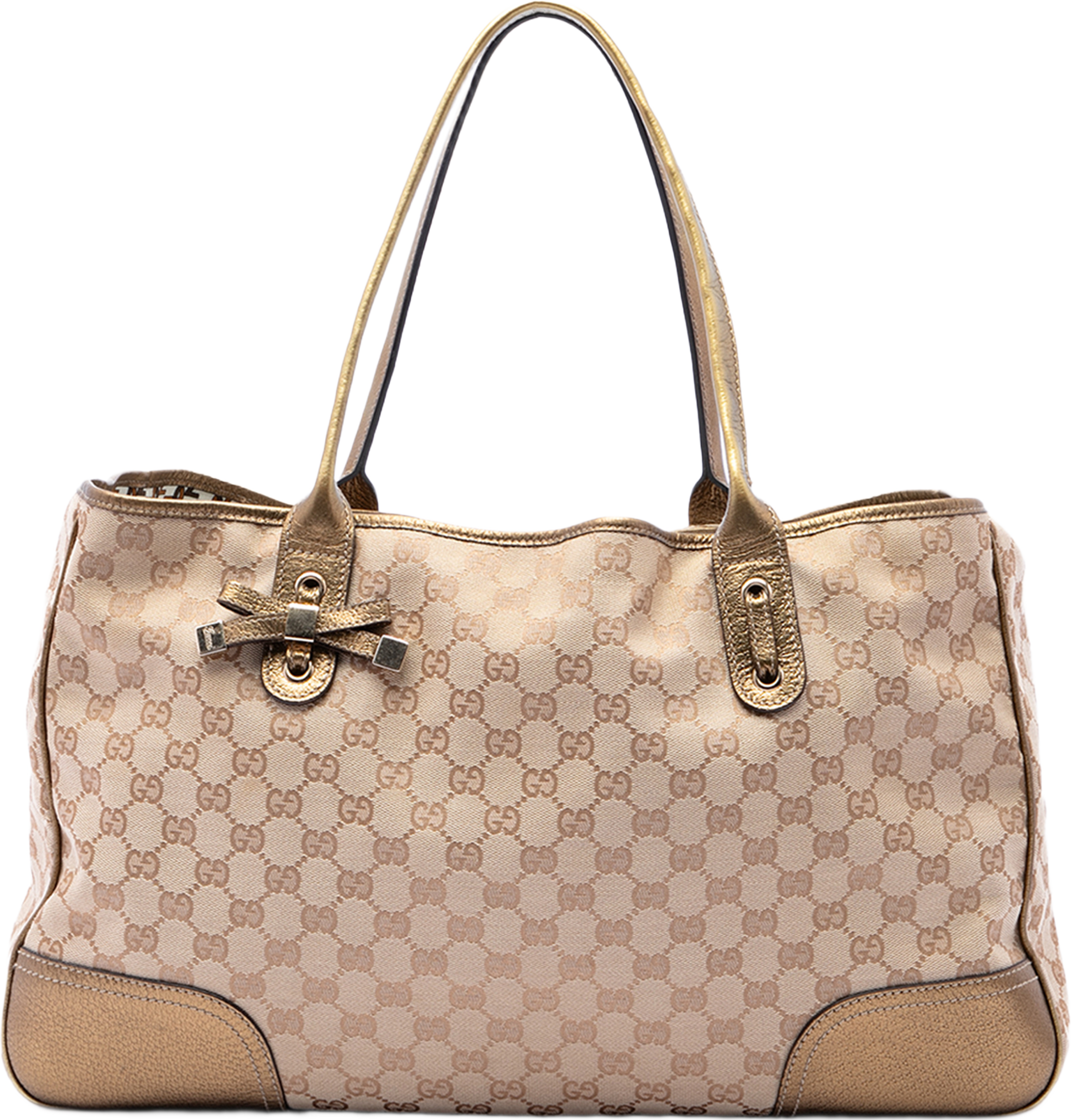 Gucci Gg Canvas Princy Tote, från Luxclusif, i färgen beige. Klicka för att öppna bilden i stort format