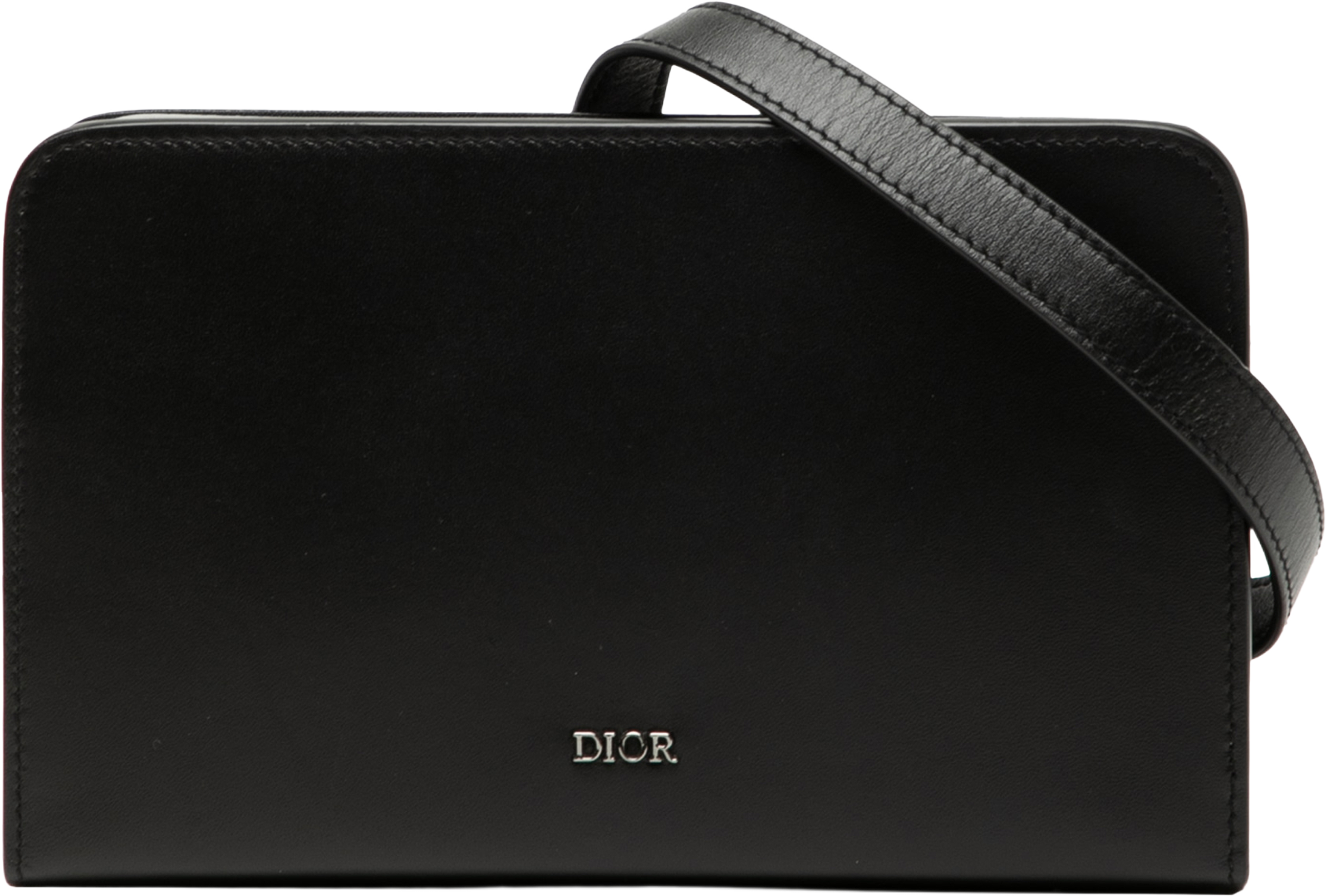 Dior Leather Dial Ultra Pouch Messenger Bag, från Luxclusif, i färgen black. Klicka för att öppna bilden i stort format